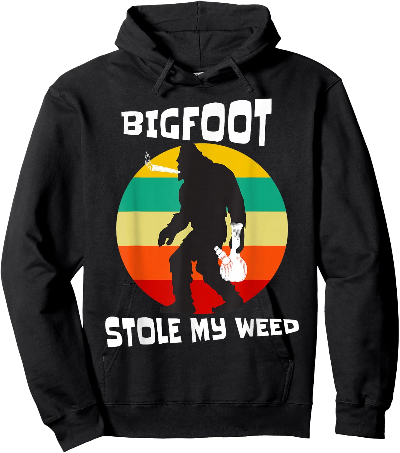 Big Foot Stole My Weed Cannabis Enthusiast Hoodie - Hoodie | Black