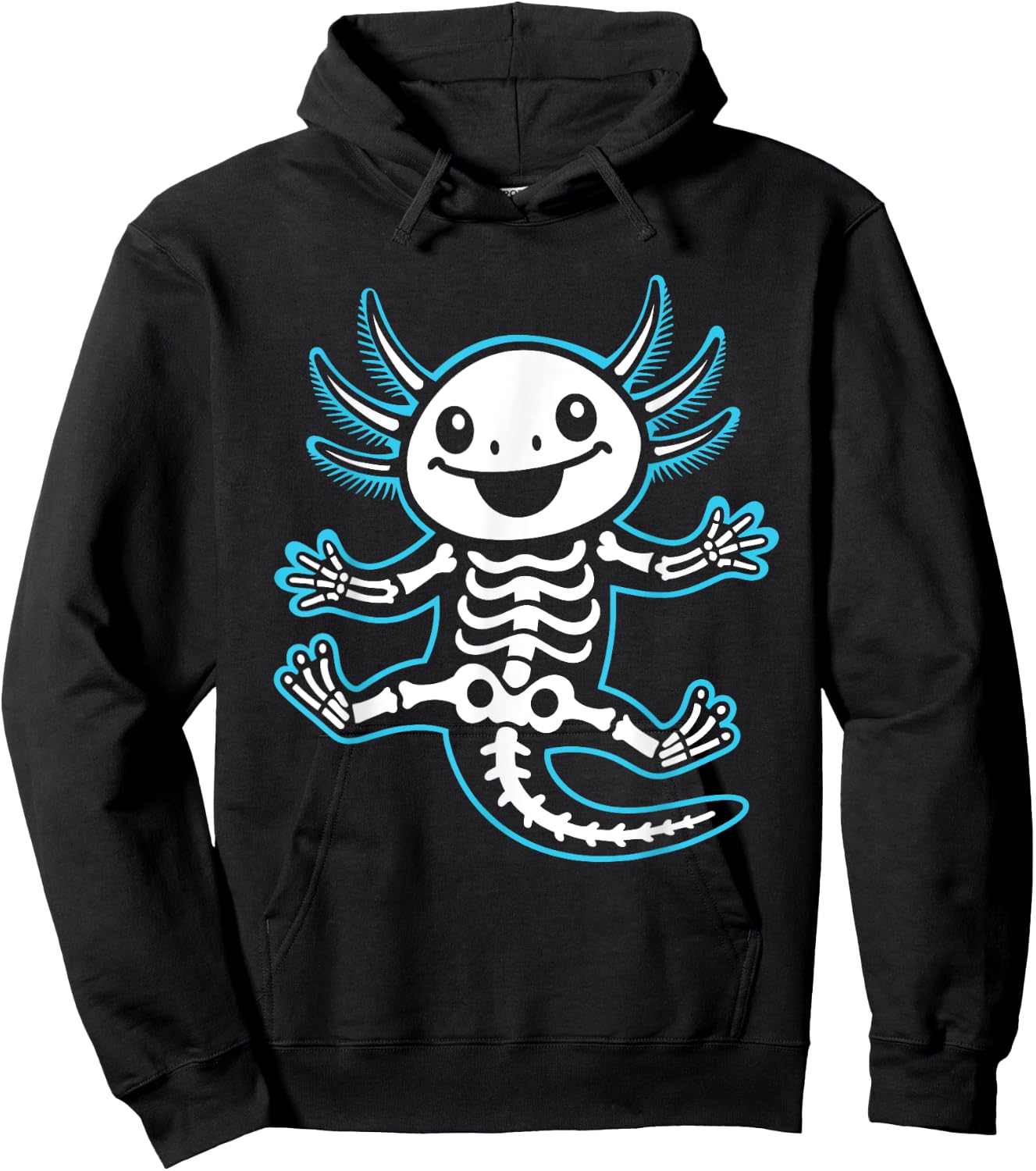 Funny Axolotl Skeleton X-Ray Boys Girls Hoodie - Hoodie | Black