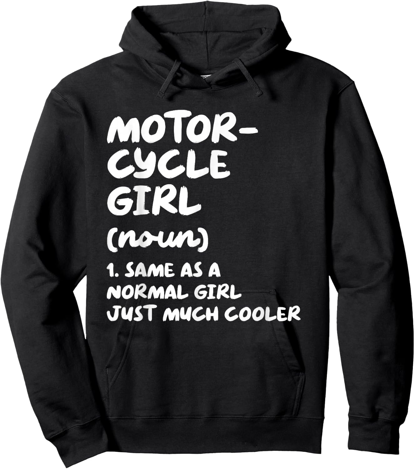 Motorcycle Girl Definition Funny Hoodie - Hoodie | Black