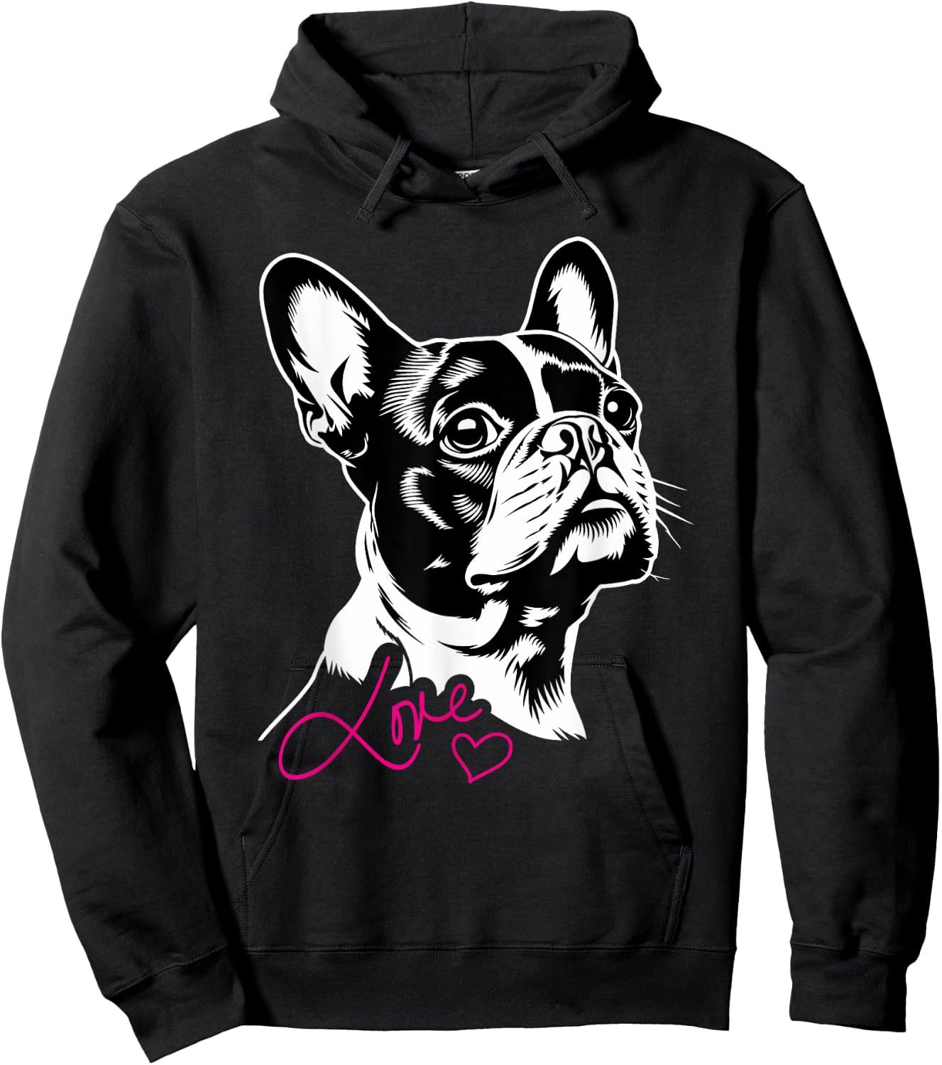Boston Terrier Dog Boston Terrier Heart Men Women Kids Hoodie - Hoodie | Black