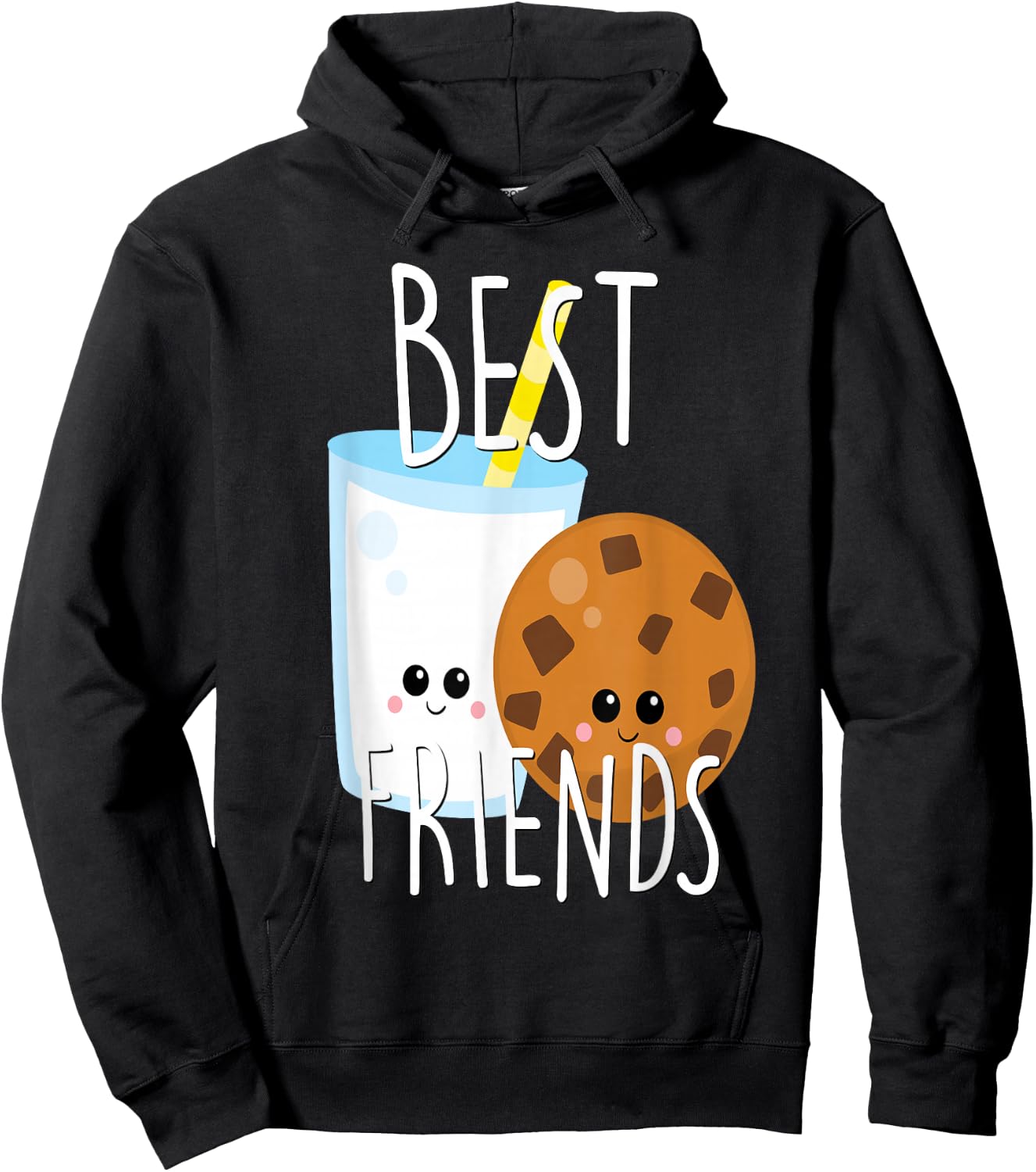 Bestie Shirt Nice Food BFF Best Friend Biscuits and Hoodie - Hoodie | Black