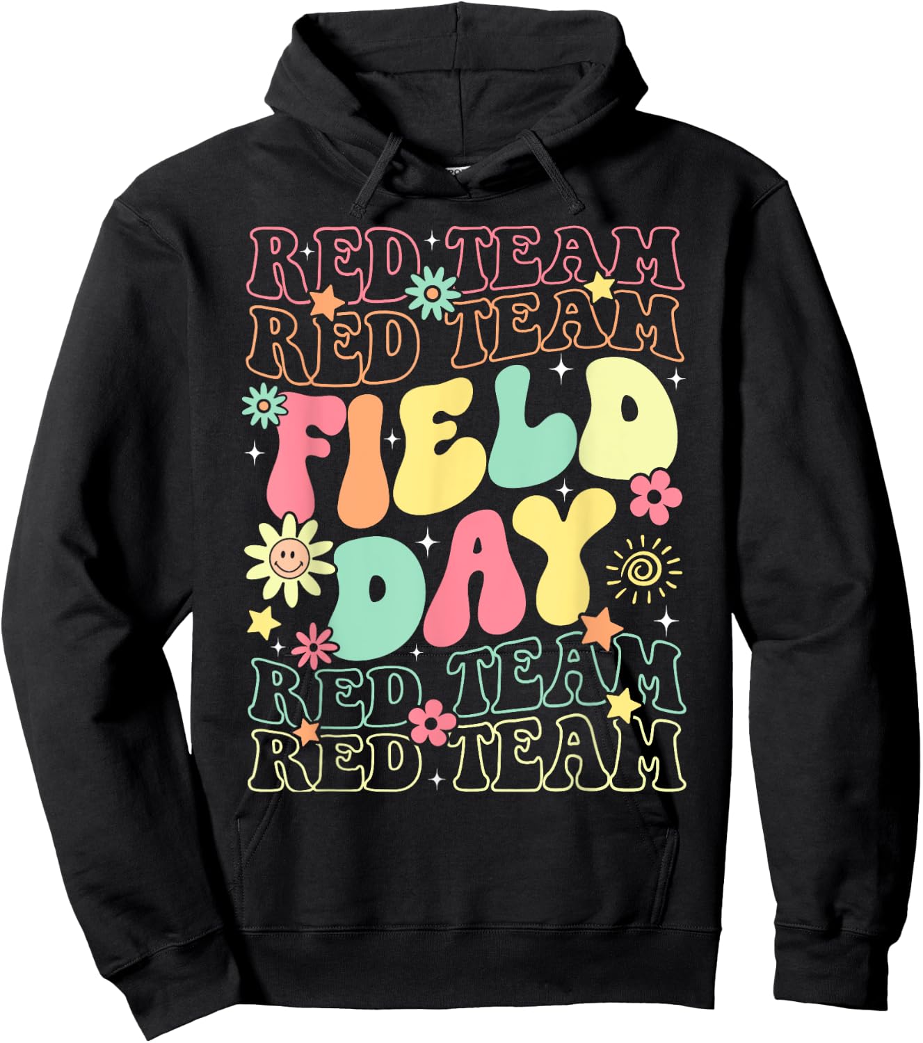Field Day Red Team Color War Camp Team Game Competition Hoodie - Hoodie | Black
