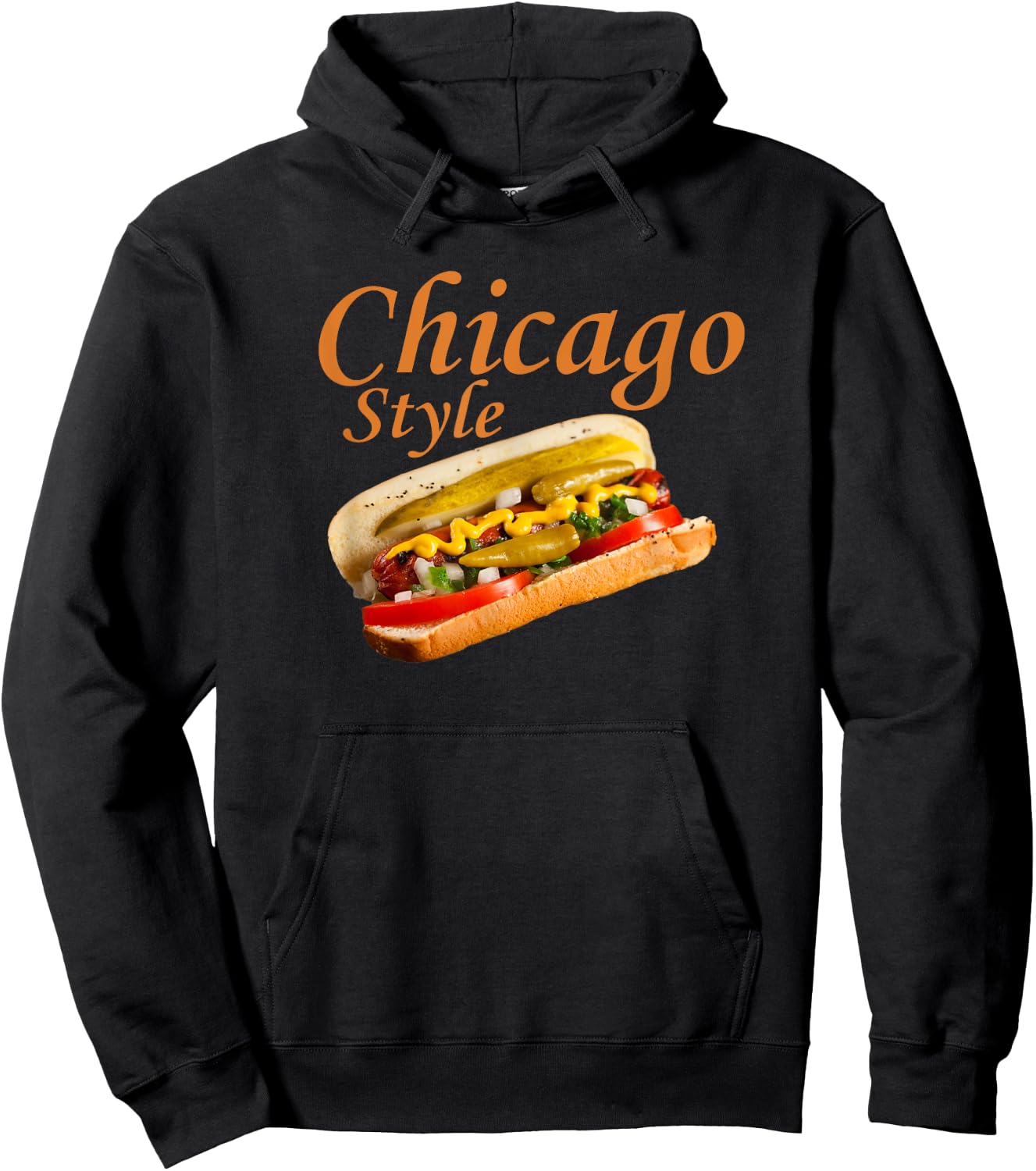 Chicago Style Hot Dog Relish HotDog Men Women Girls Kids Hoodie - Hoodie | Black