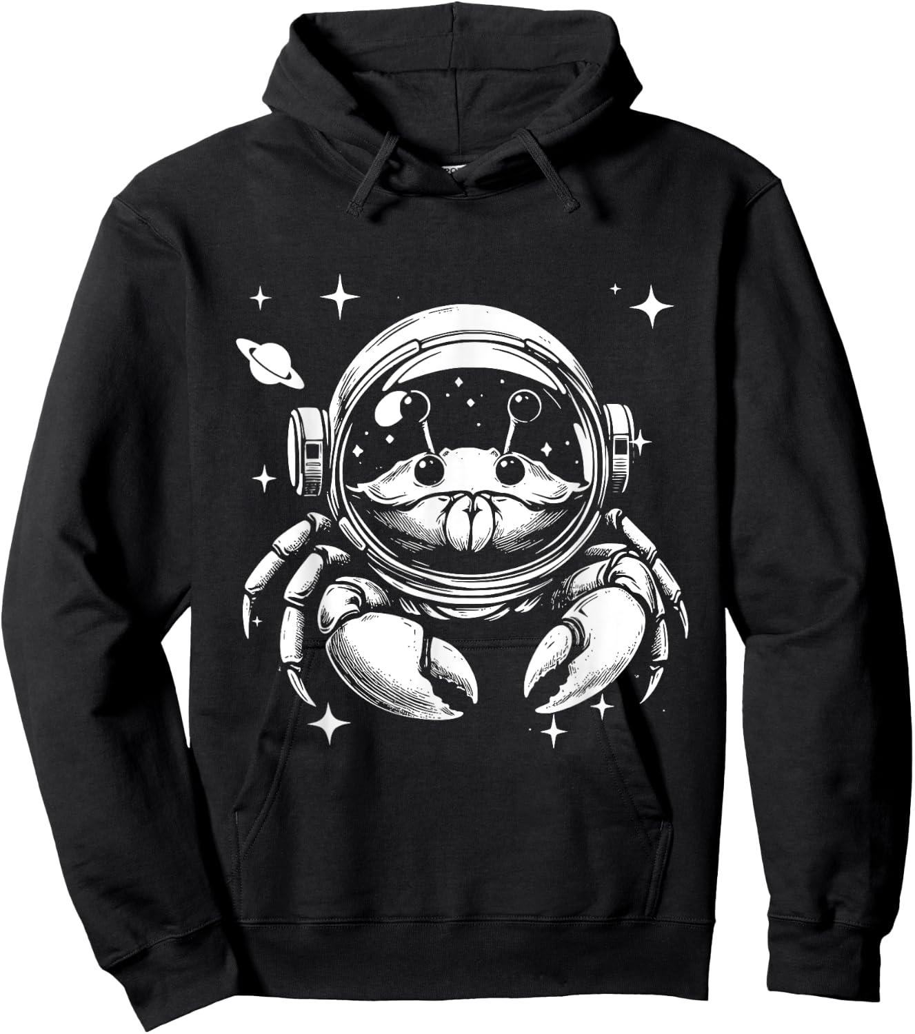 Crab Dad Mom Space - Astronaut Crab Hoodie - Hoodie | Black