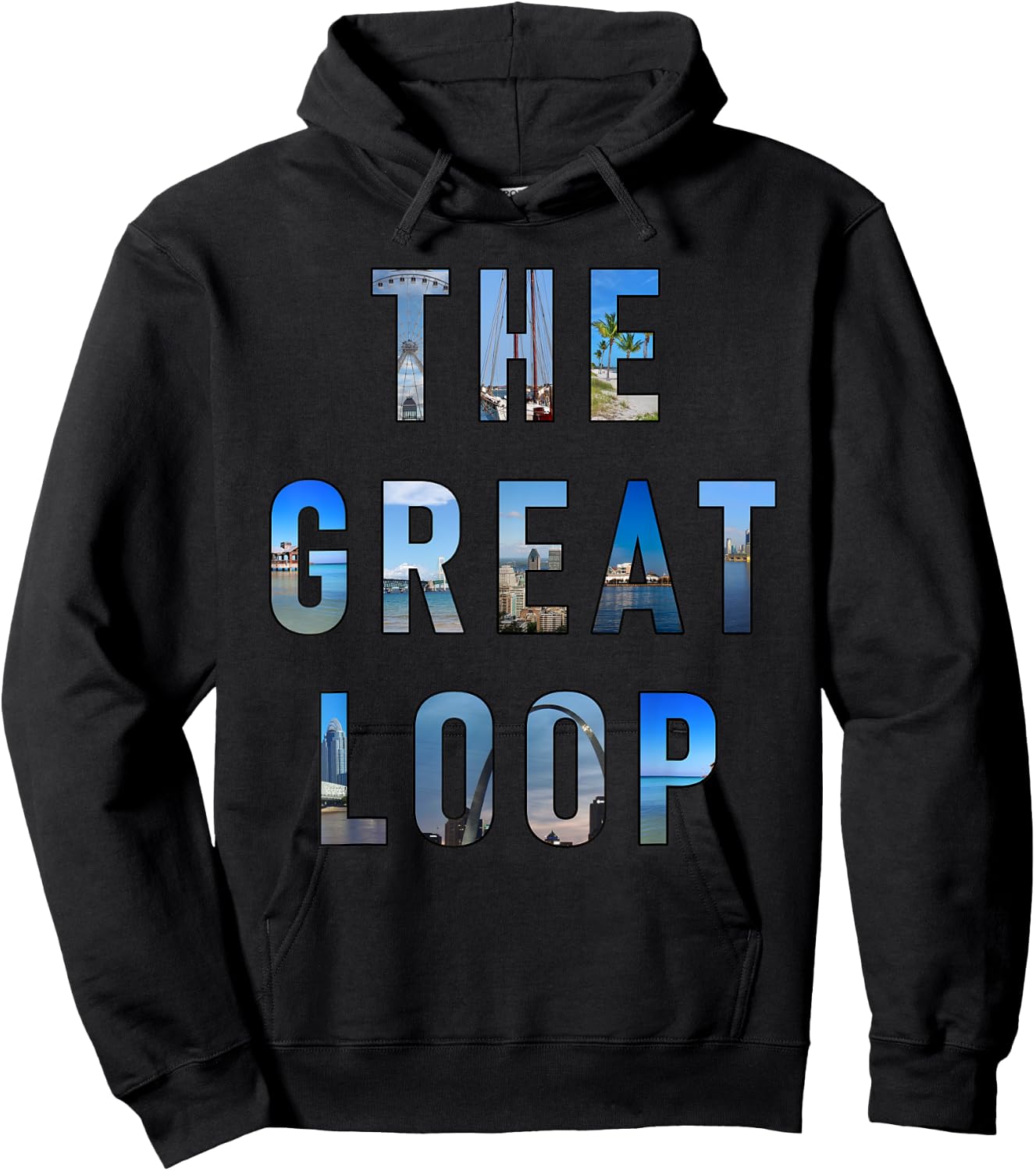 The Great Loop Looper Boating Travel Lifestyle Hoodie - Hoodie | Black