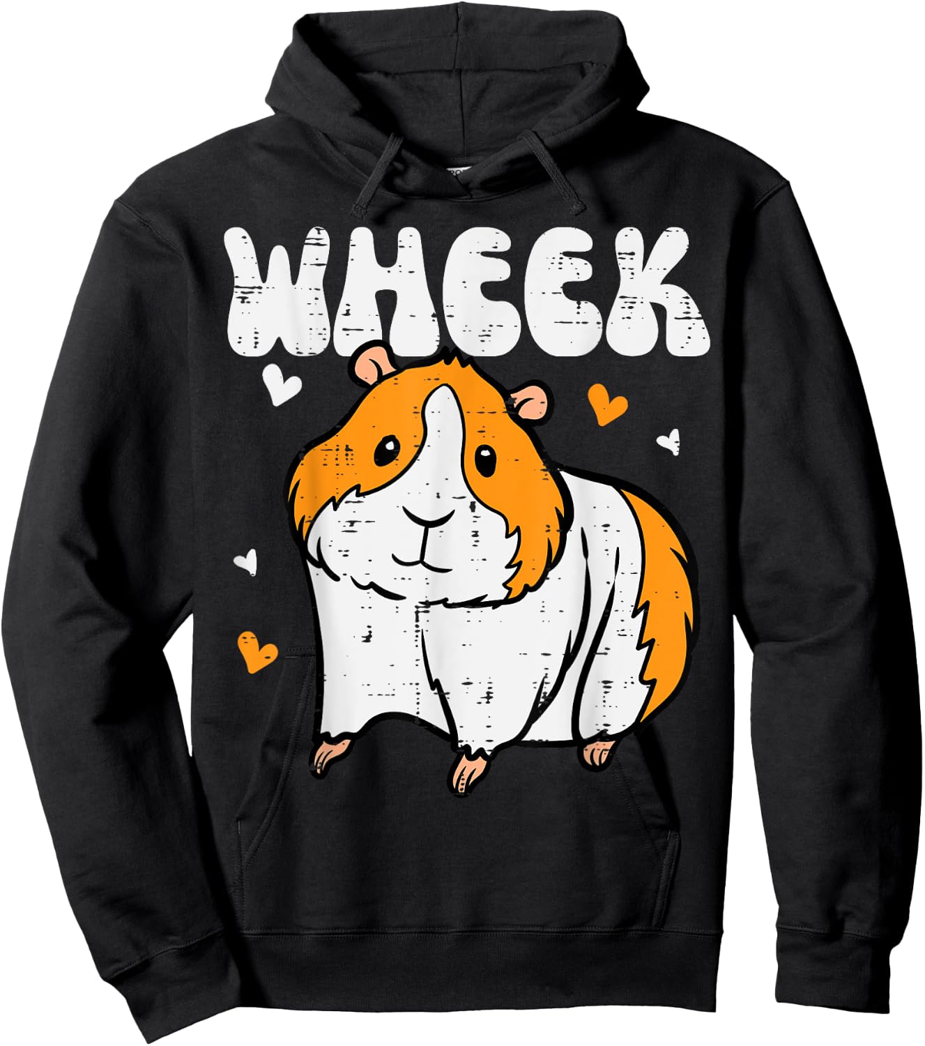 Guinea Pig Wheek Cavy Lover Rodent Girls Boys Kids Women Men Hoodie - Hoodie | Black
