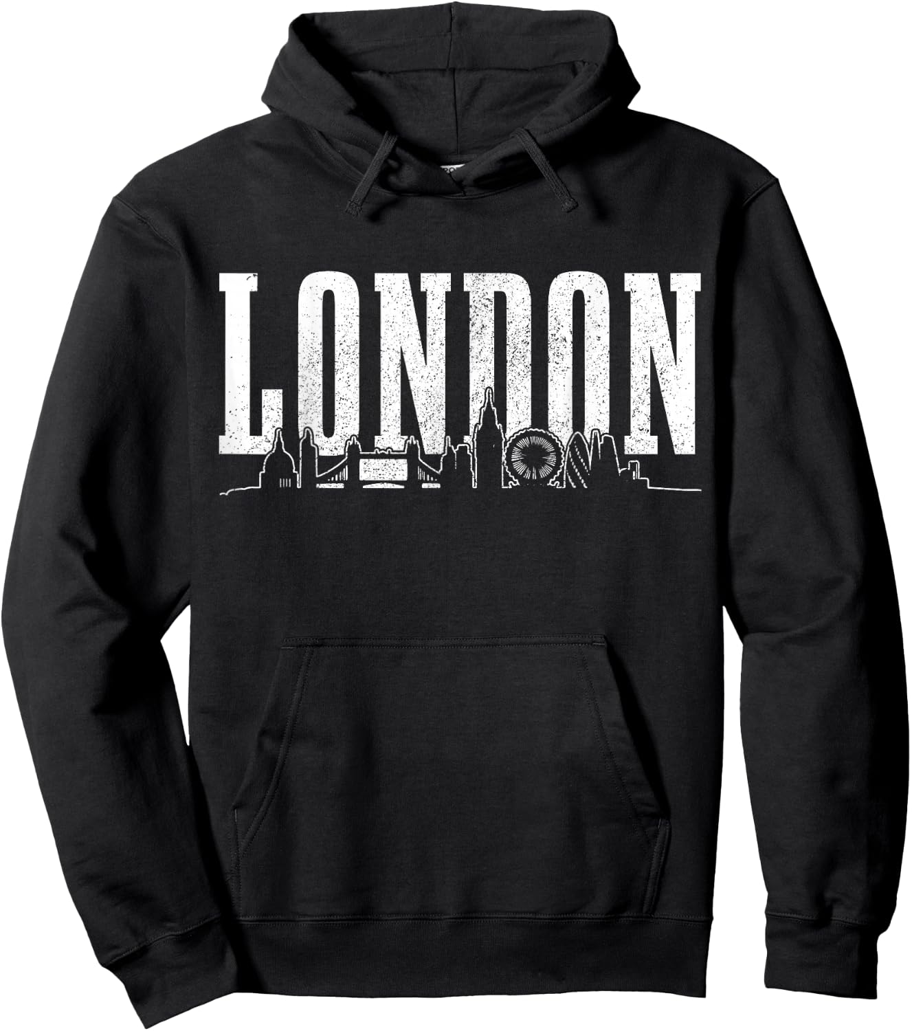 London Skyline UK Vintage England Souvenir Hoodie - Hoodie | Black