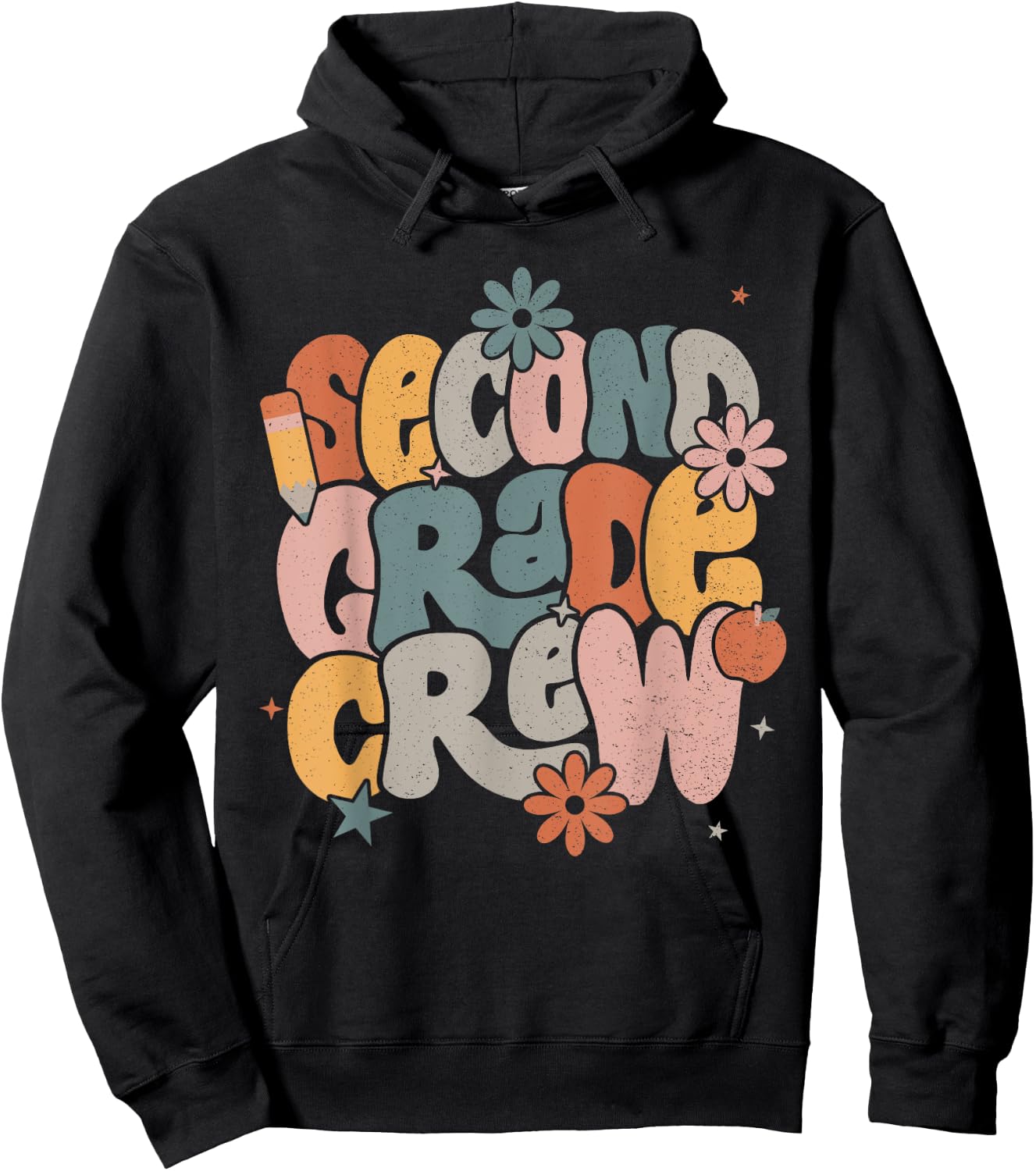 Back To School Second Grade Crew 2nd Grade Teacher Men Women Kids Hoodie - Hoodie | Black