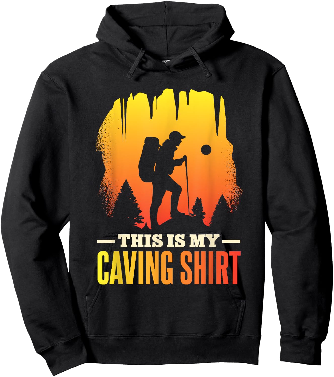 Hobby Cave Explorer Caving Exploring Hoodie - Hoodie | Black