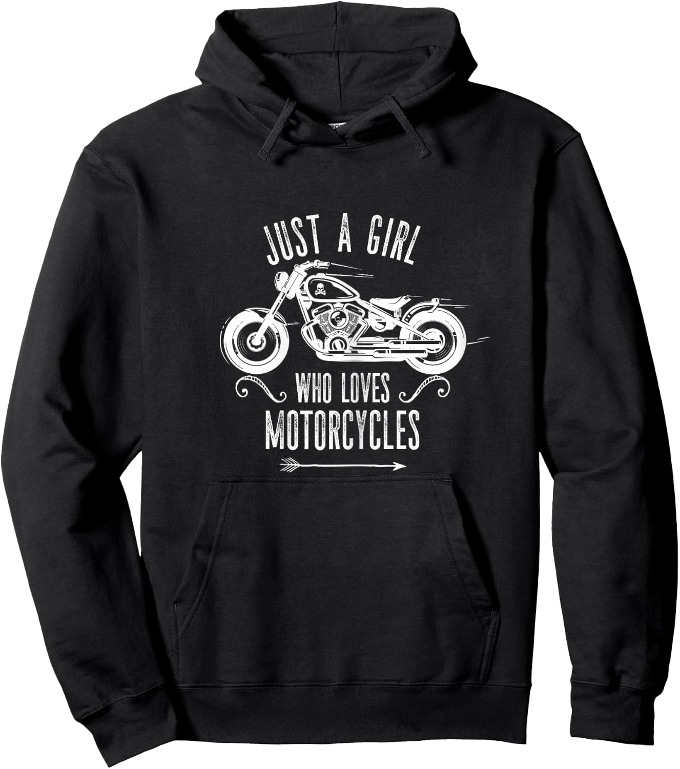 Motorbike Just a Girl who loves Motorcycles Hoodie - Hoodie | Black
