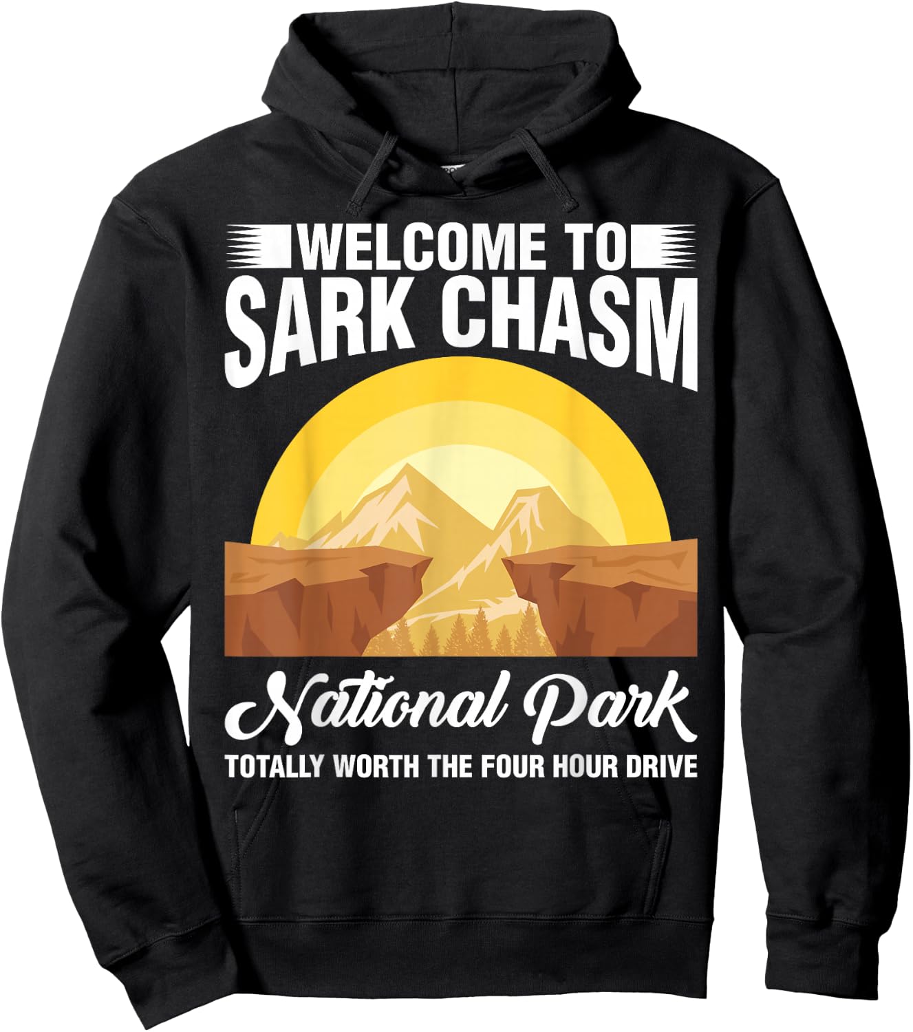 Sark Chasm Sarcasm Pun Funny Shirts Camping Hiking Hoodie - Hoodie | Black