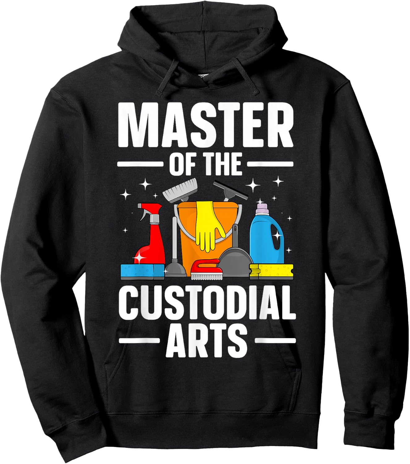 School Custodian Design Women Cleaning Janitor Hoodie - Hoodie | Black