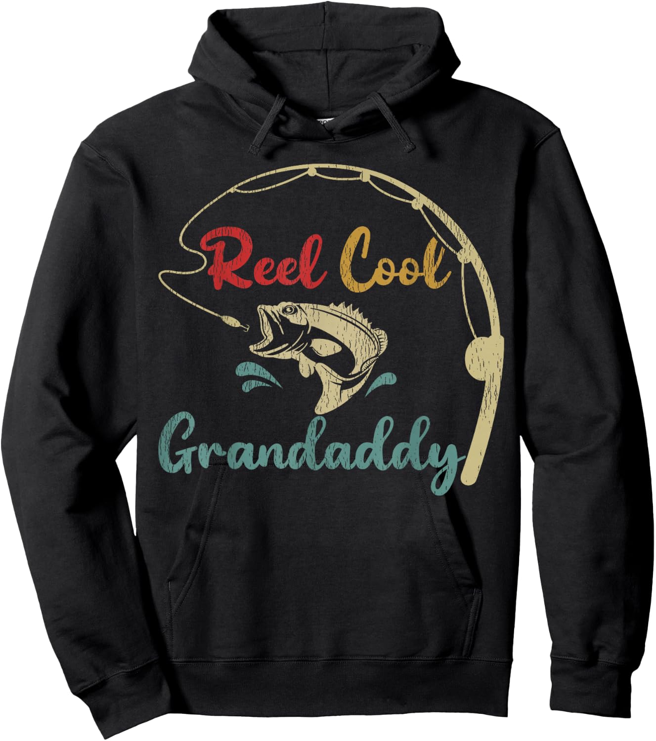 Fisherman Grandaddy Funny Reel Cool Grandaddy Fishing Hoodie - Hoodie | Black