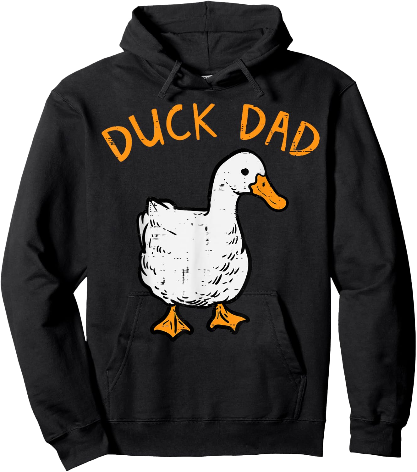 Duck Dad Funny Fathers Day Farmer Hunter Daddy Papa Men Hoodie - Hoodie | Black