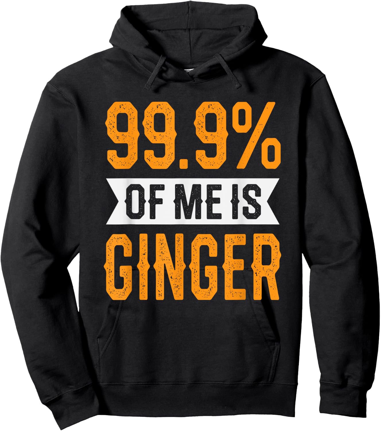 99.9% of me is Ginger Hairy Red Headed Men St Patricks Day Hoodie - Hoodie | Black