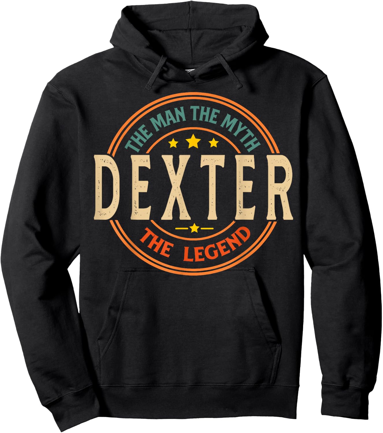 DEXTER The Man The Myth The Legend Vintage Personalized Hoodie - Hoodie | Black