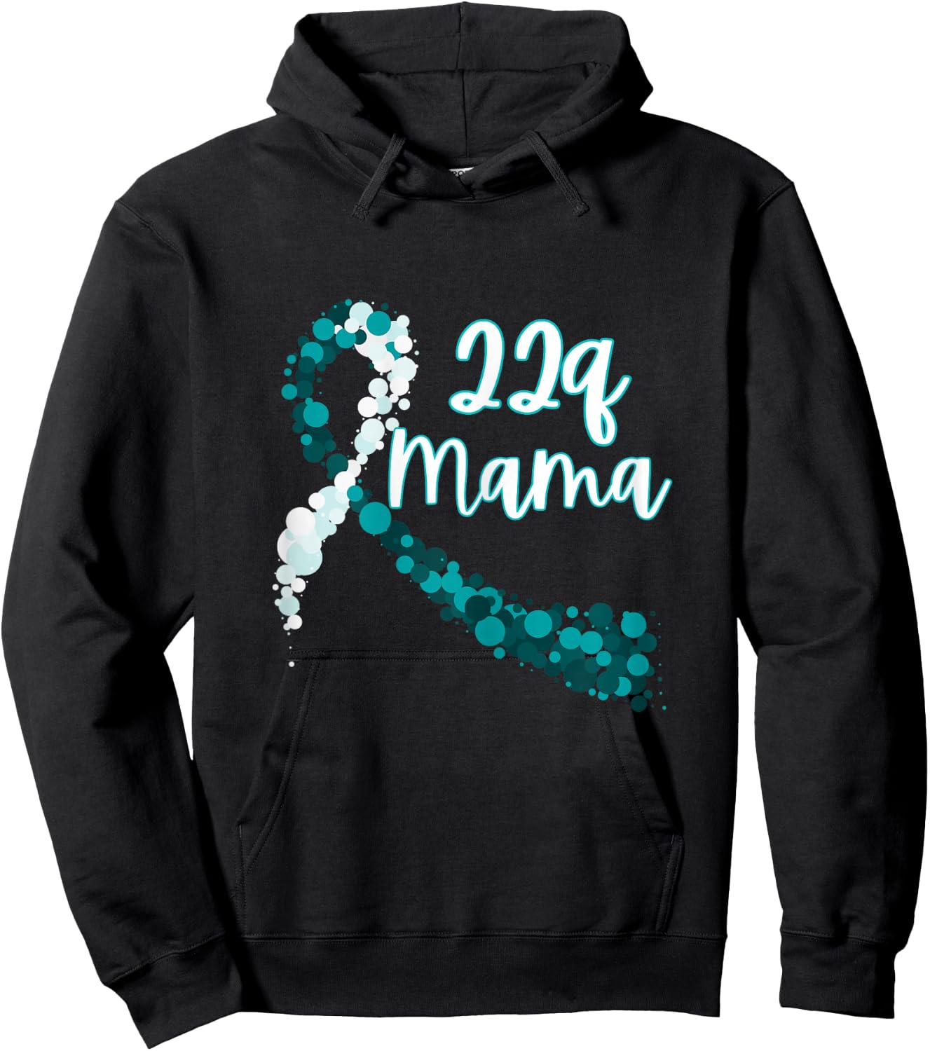 Mama of a 22q Warrior - 22q Mama, DiGeorge Syndrome Hoodie - Hoodie | Black