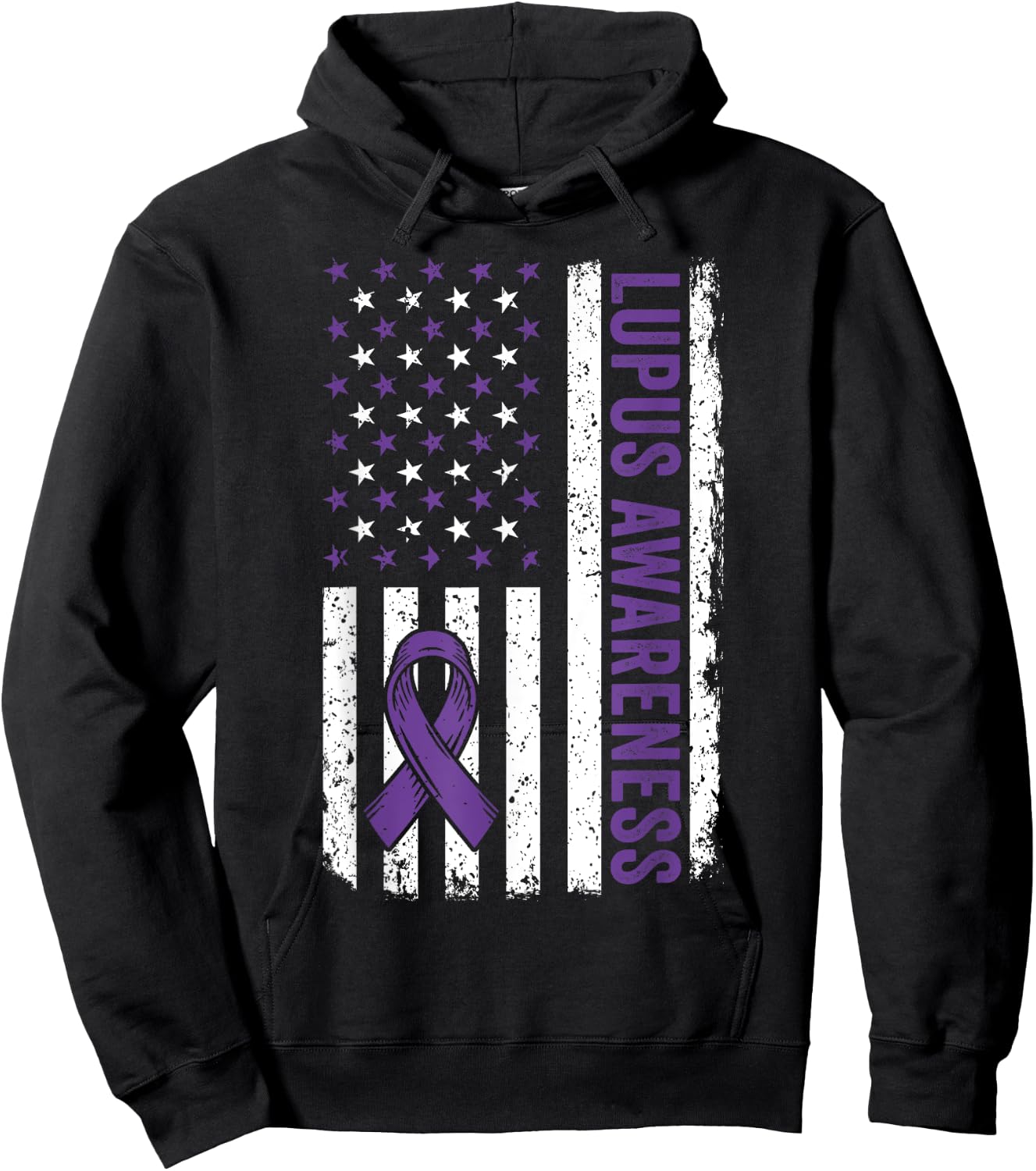 Lupus Awareness Shirt We Wear Purple for Lupus Awareness Hoodie - Hoodie | Black