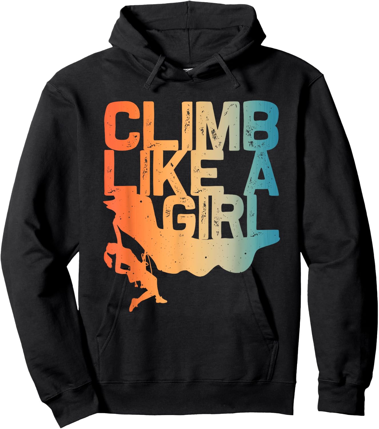 Funny Rock Climbing Design For Girls Women Kids Rock Climber Hoodie - Hoodie | Black