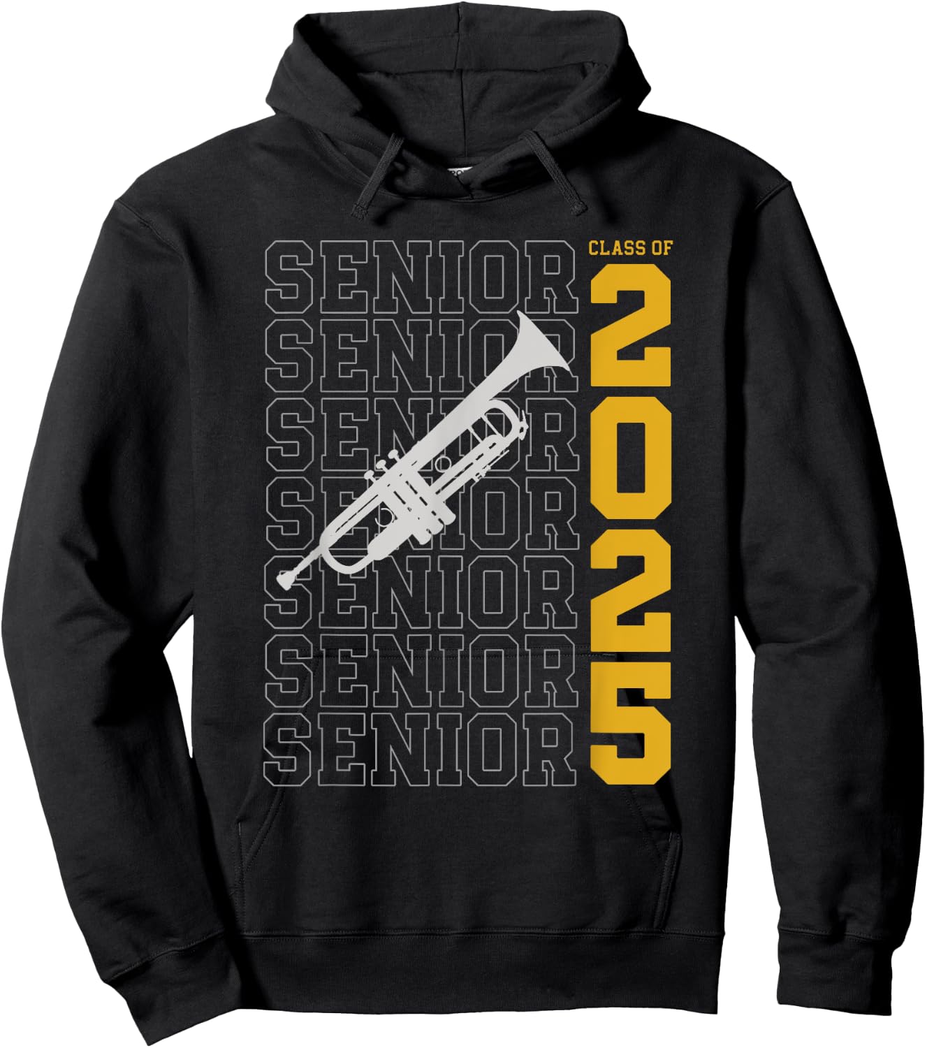 Class of 2025 Senior Trumpet for Trumpet Player Hoodie - Hoodie | Black