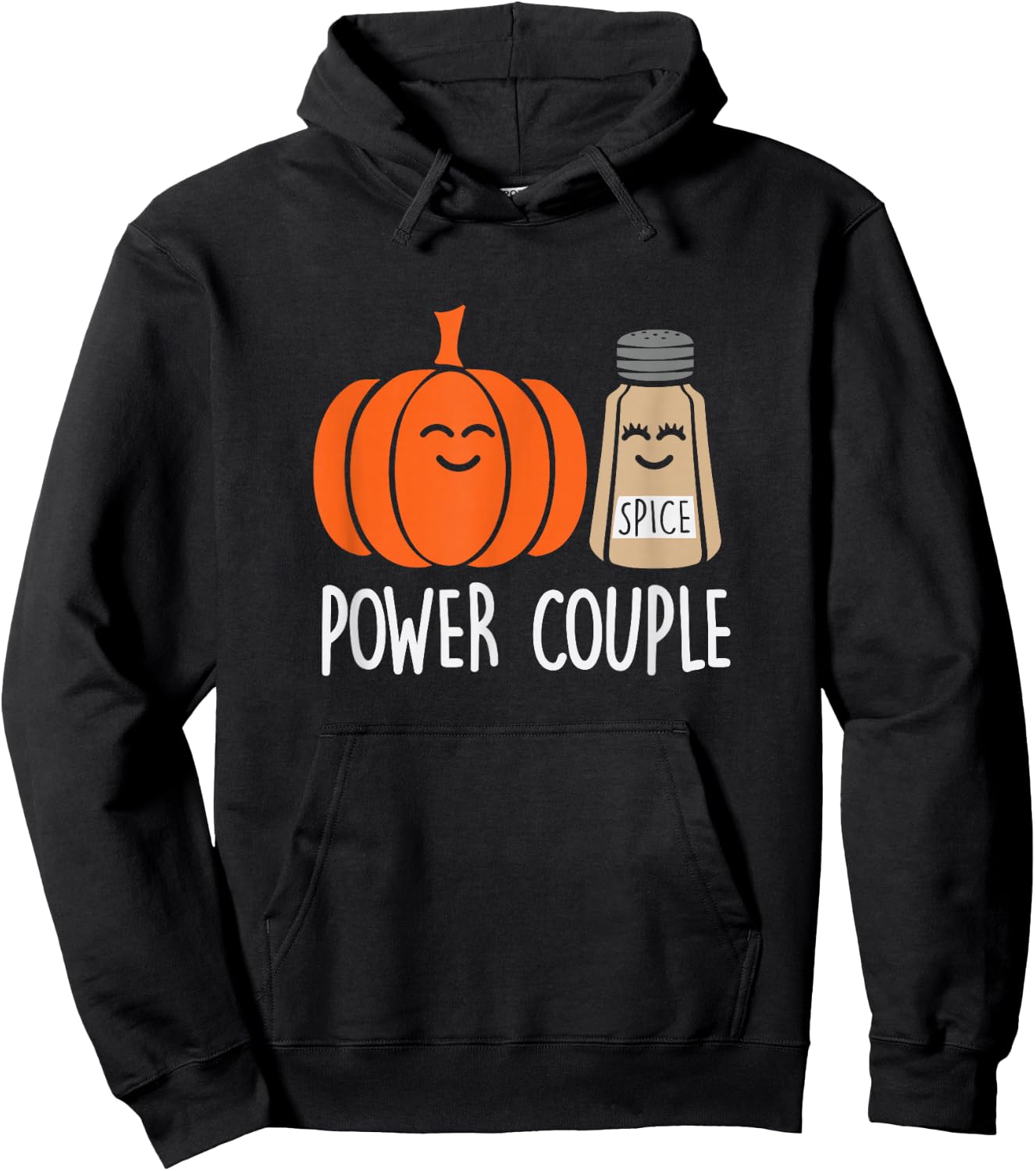 Funny Power Couple Pumpkin Spice Hoodie - Hoodie | Black