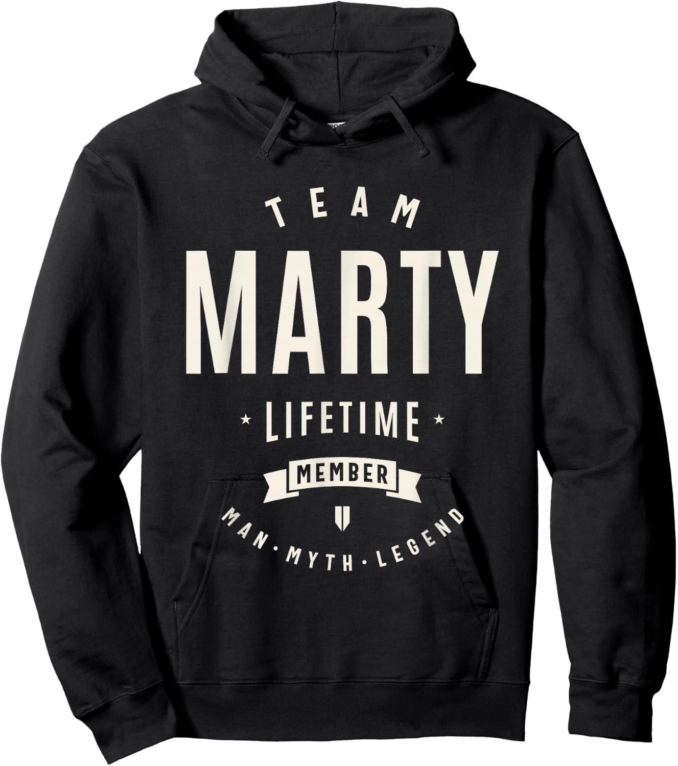 Team Marty Lifetime Member Funny Name Marty Hoodie - Hoodie | Black