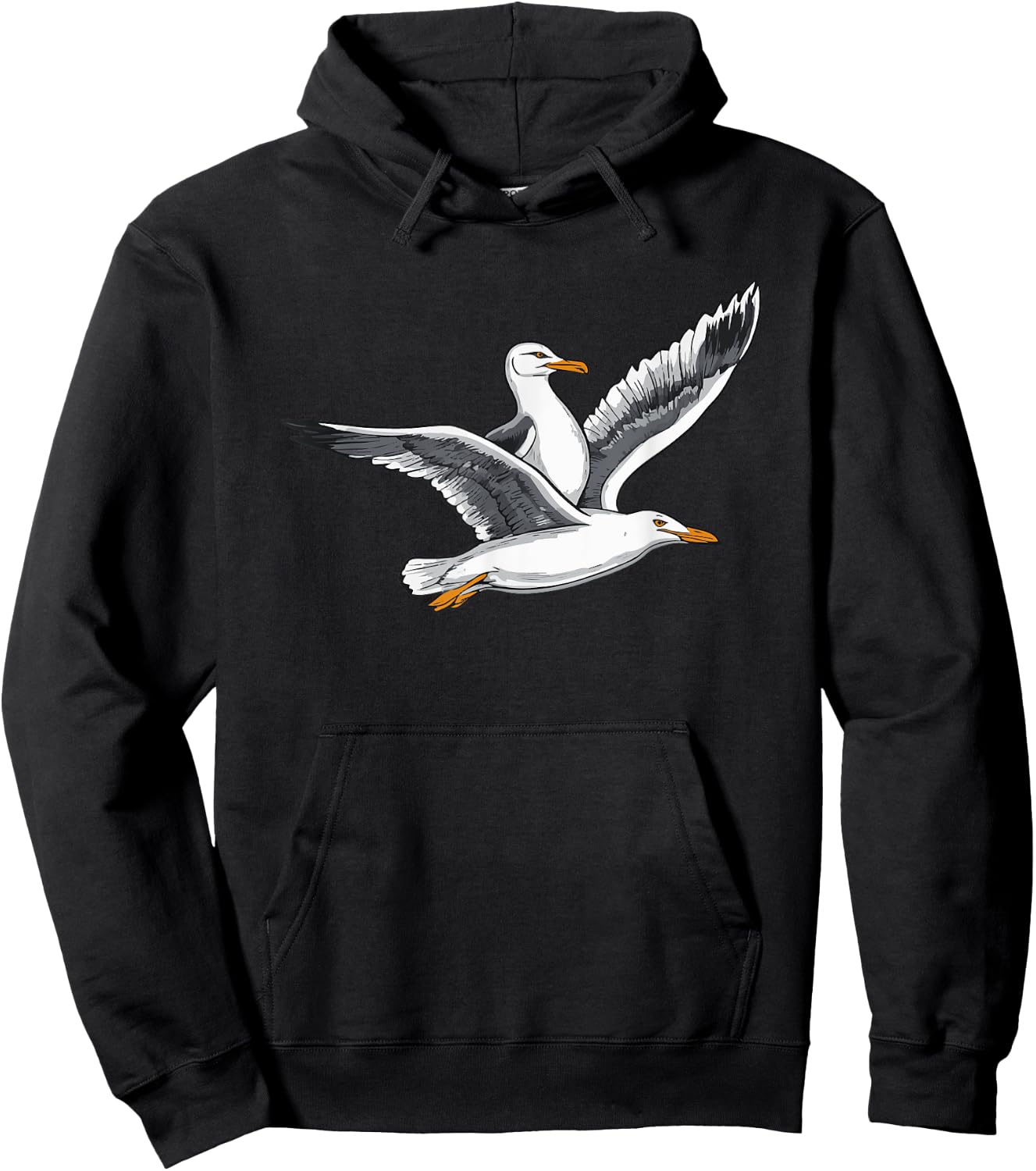 Seagull Riding Seagull Meme Seagull Lovers Hoodie - Hoodie | Black