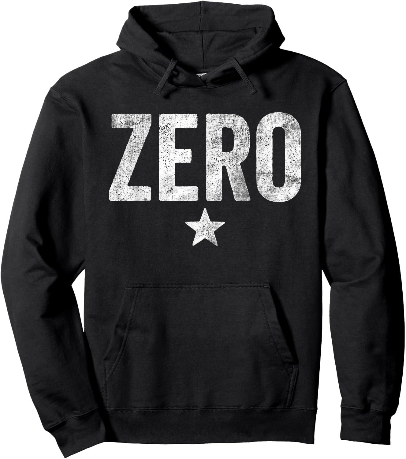 Vintage Grunge Alternative Zero Star 90s Rock Music Hoodie - Hoodie | Black