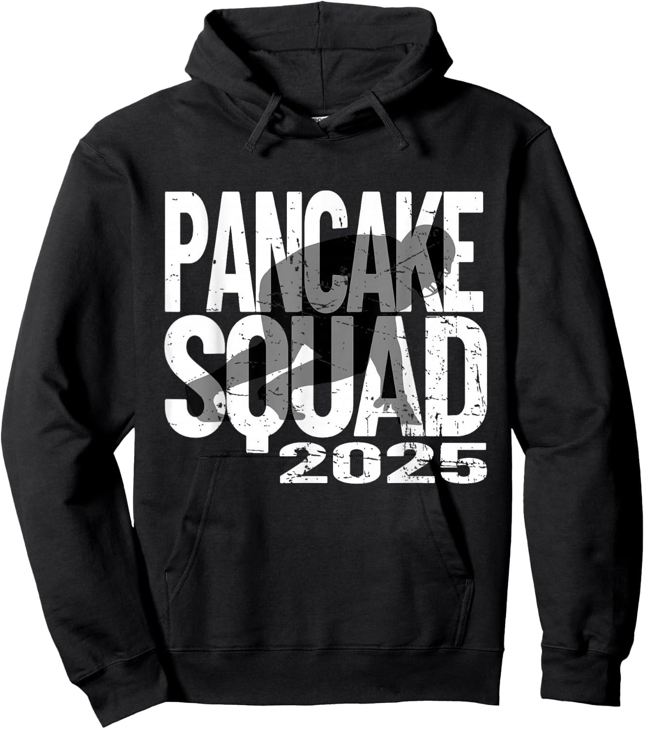 Vintage Football Player Lineman Pancake Squad 2025 Hoodie - Hoodie | Black