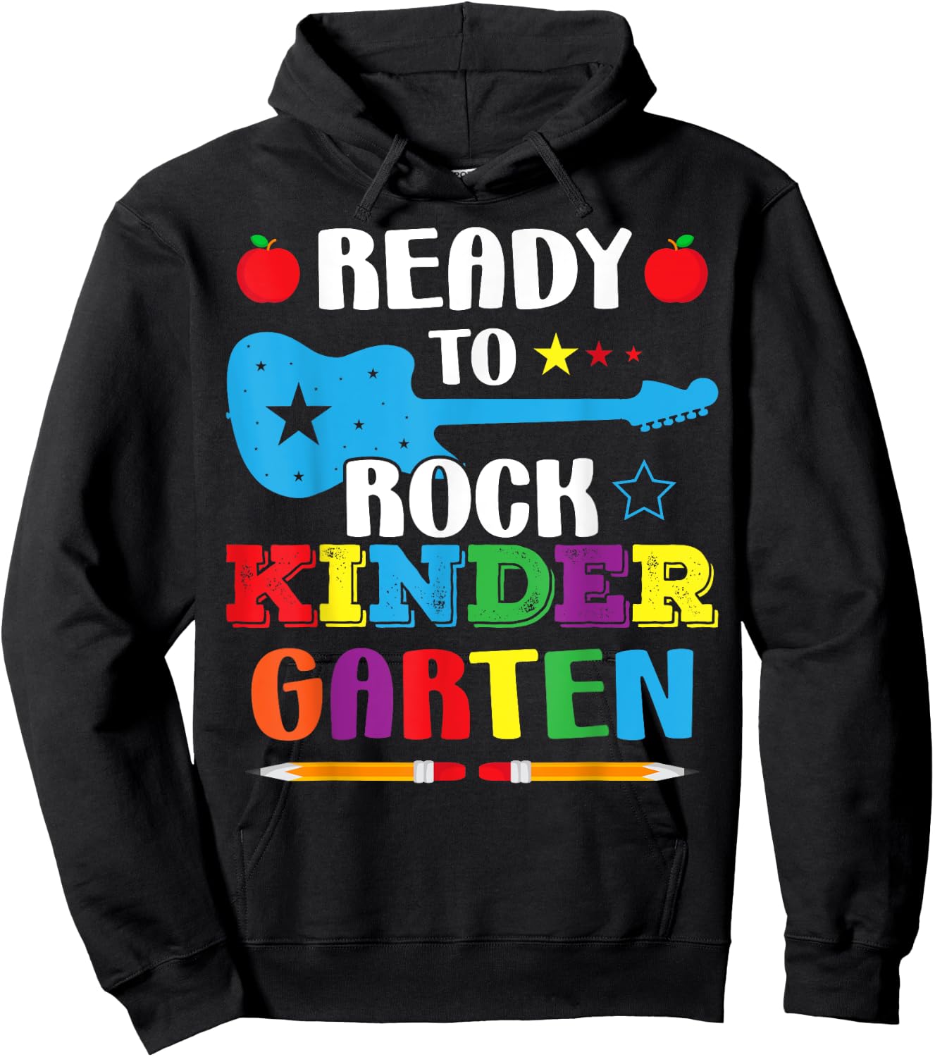 Ready To Rock Kindergarten Back To School Preschool Boy Girl Hoodie - Hoodie | Black