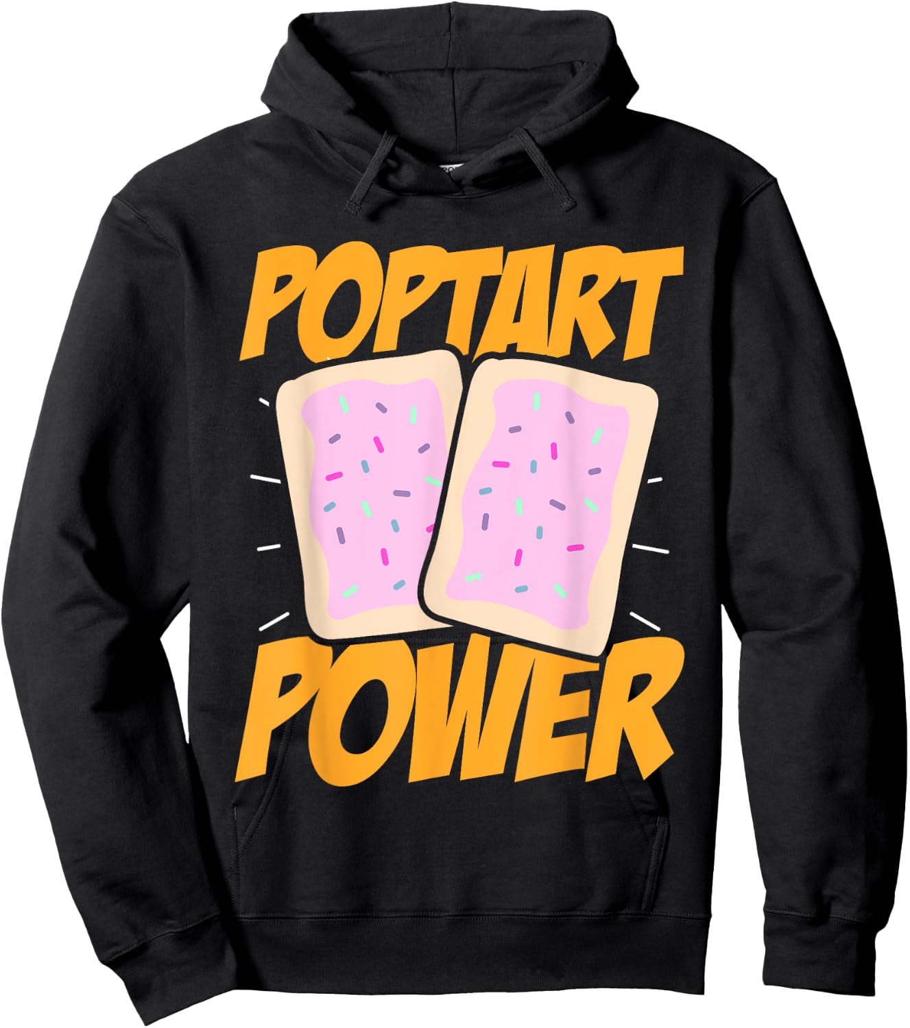 Poptart Power Frosted Toaster Pastry Gym Exercise Hoodie - Hoodie | Black