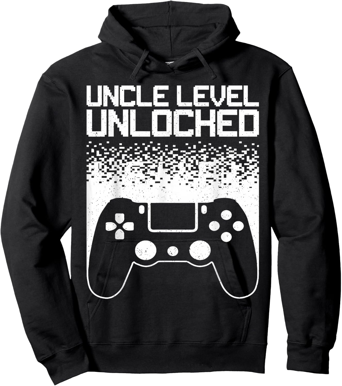 Funny Uncle Art Dad Gaming Promoted Uncle Gamer Hoodie - Hoodie | Black