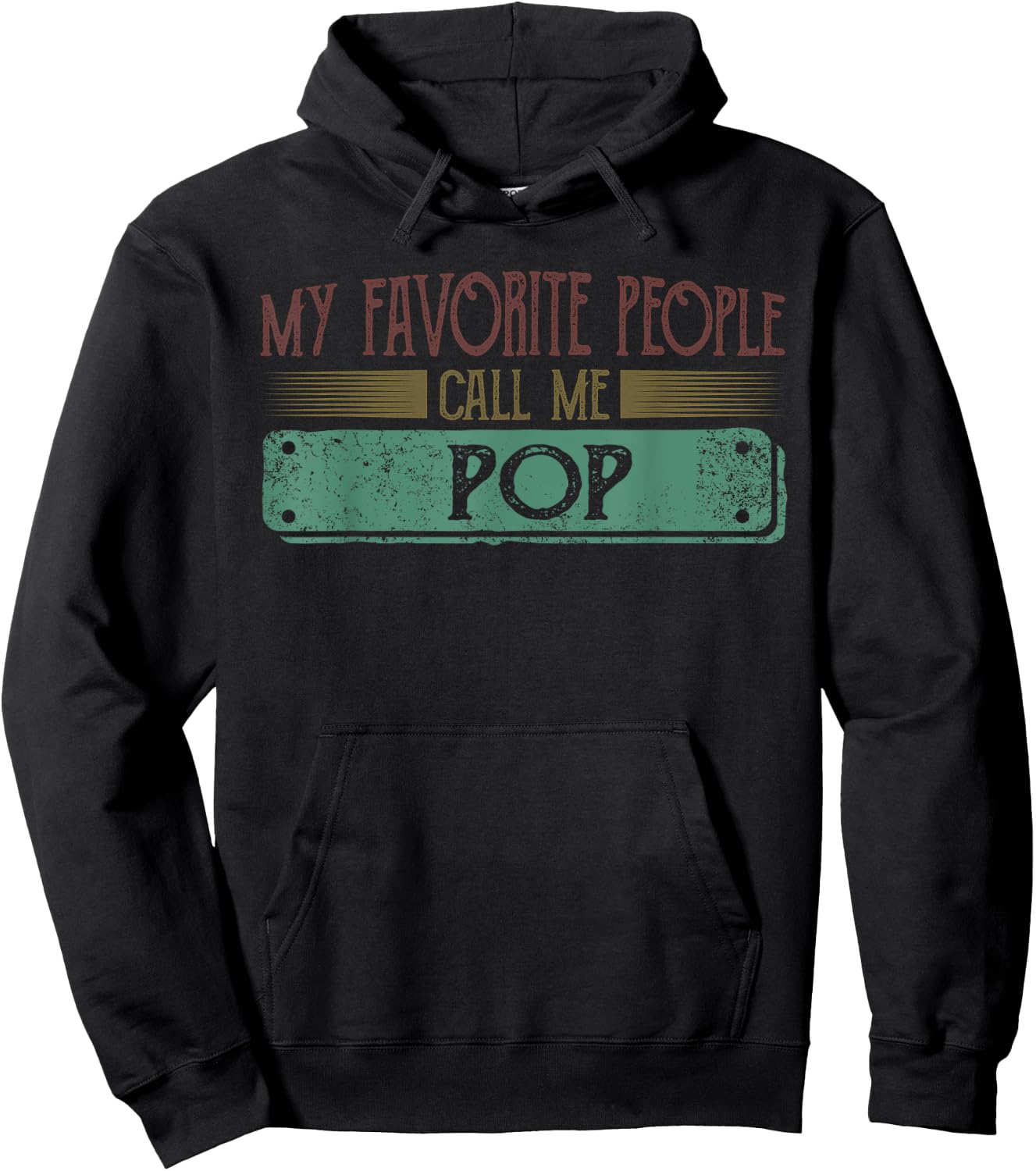 My Favorite People Call Me Pop Funny Grandpa And Grandson Hoodie - Hoodie | Black
