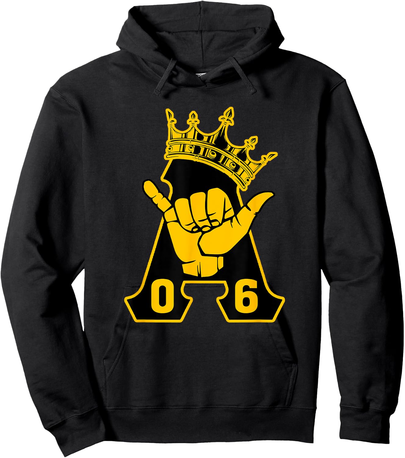 Alpha African 1906 Fraternity Hand Sign Crown Hoodie - Hoodie | Black