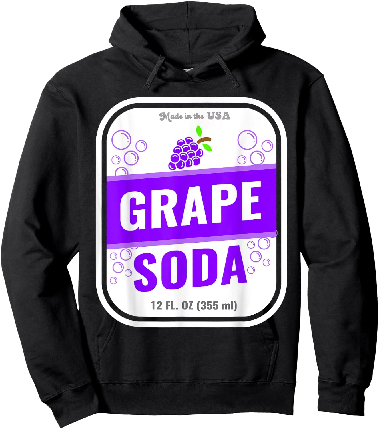 Halloween Costume Grape Soda Unique Group Costume Idea Hoodie - Hoodie | Black