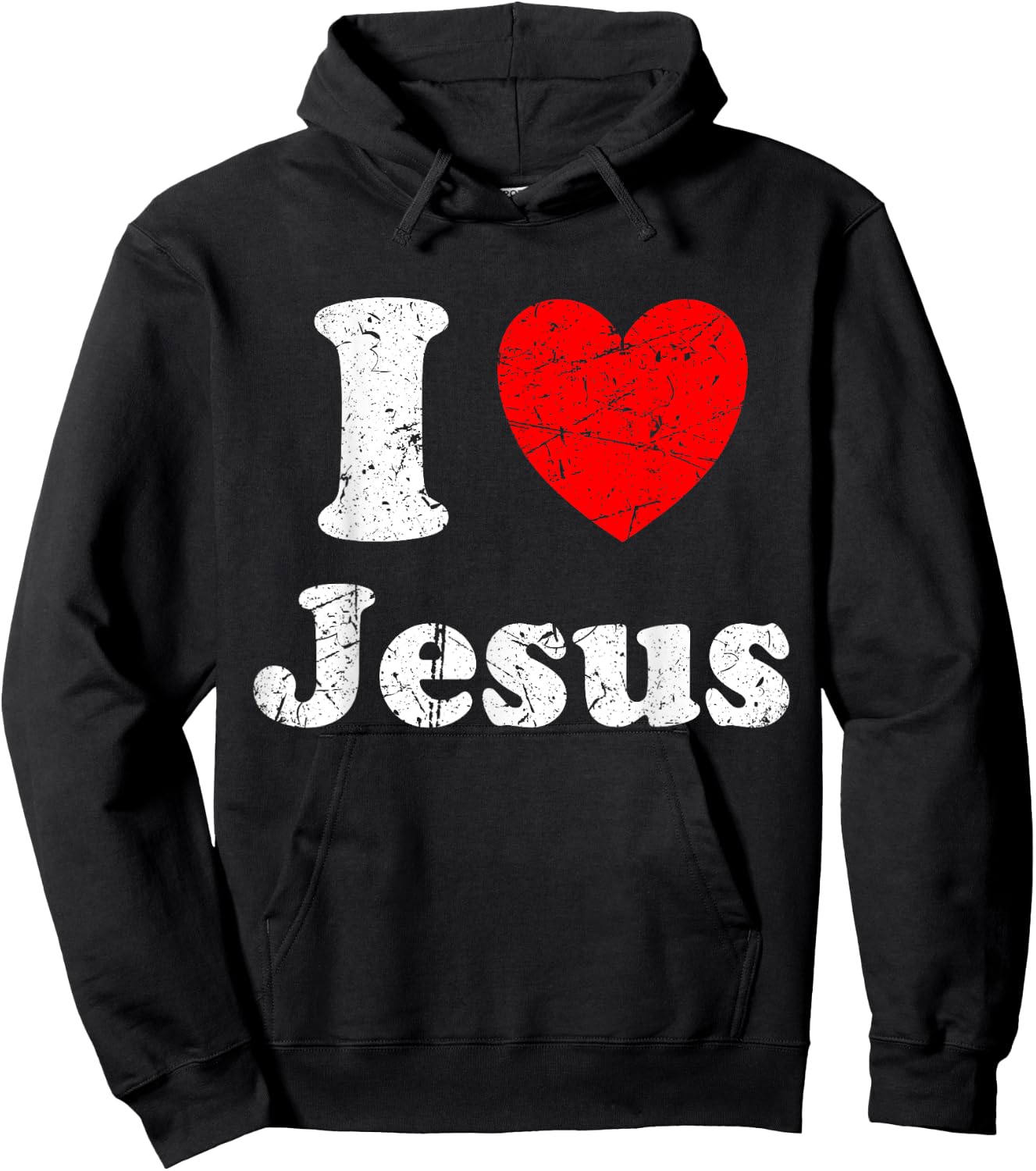 I Love Jesus Graphic Hoodie - Hoodie | Black