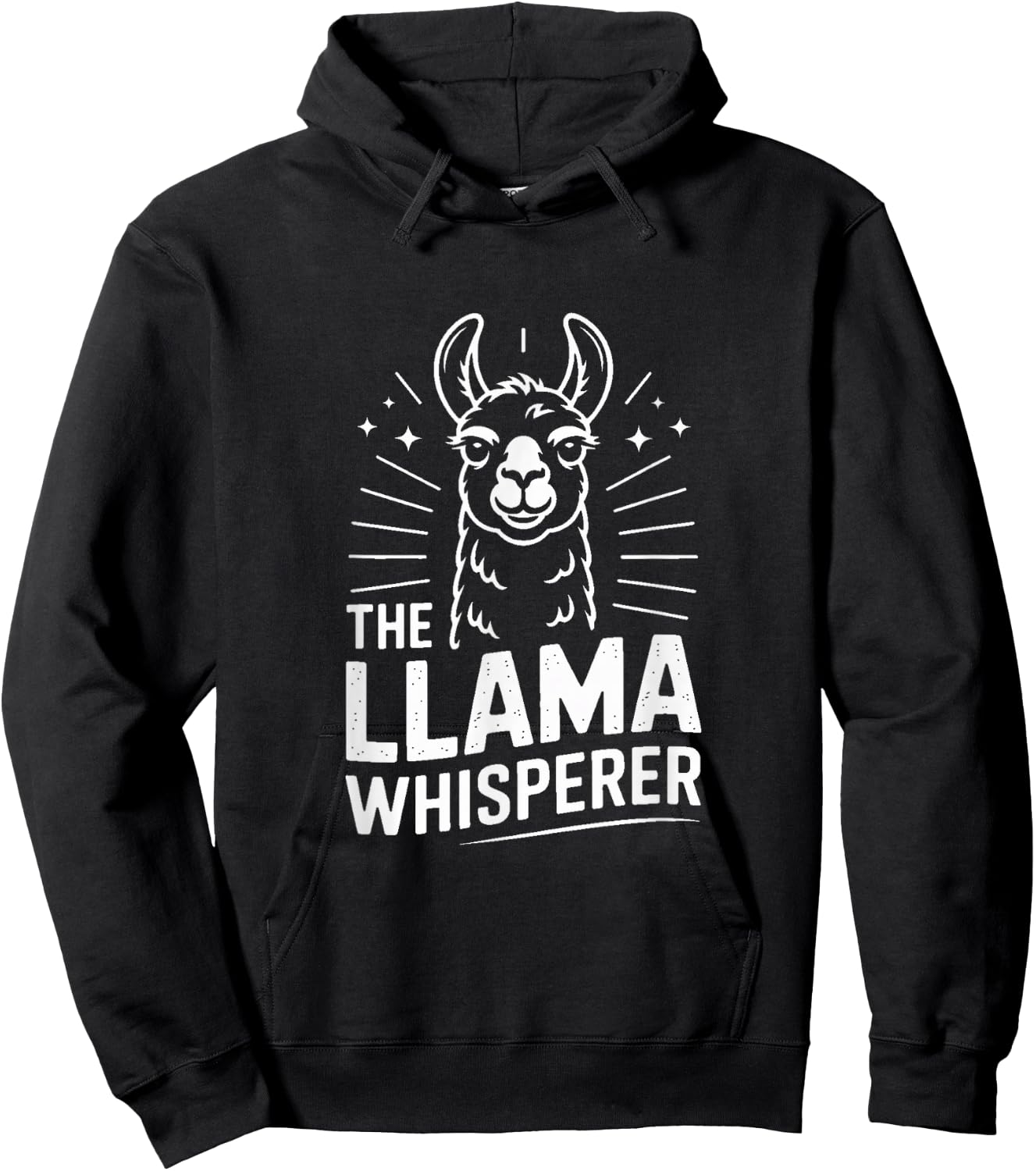 The Llama Whisperer Funny Llama Lover Humor Hoodie - Hoodie | Black