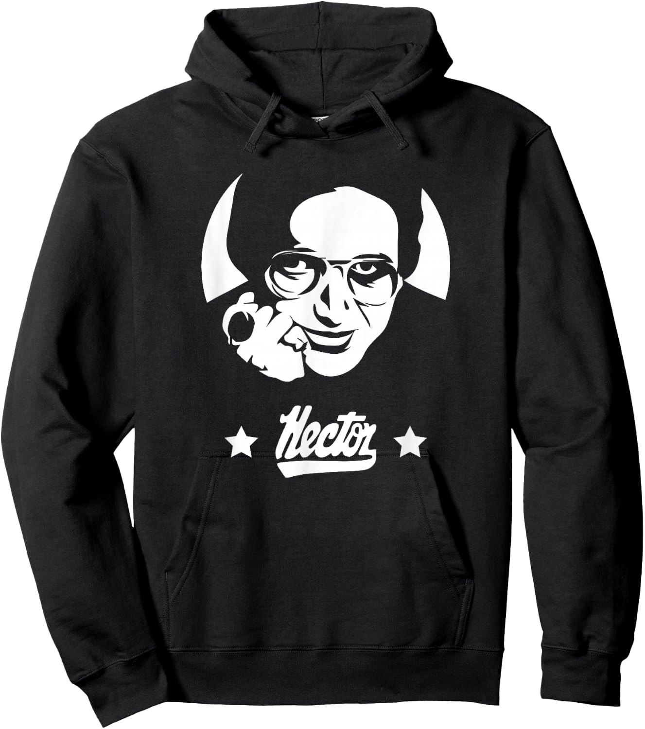 SalsaMe Hector Lavoe El Cantante de Los Cantantes -Adults Black Cotton Polyester Short Sleeve Classic Fit Hoodie - Hoodie | Black