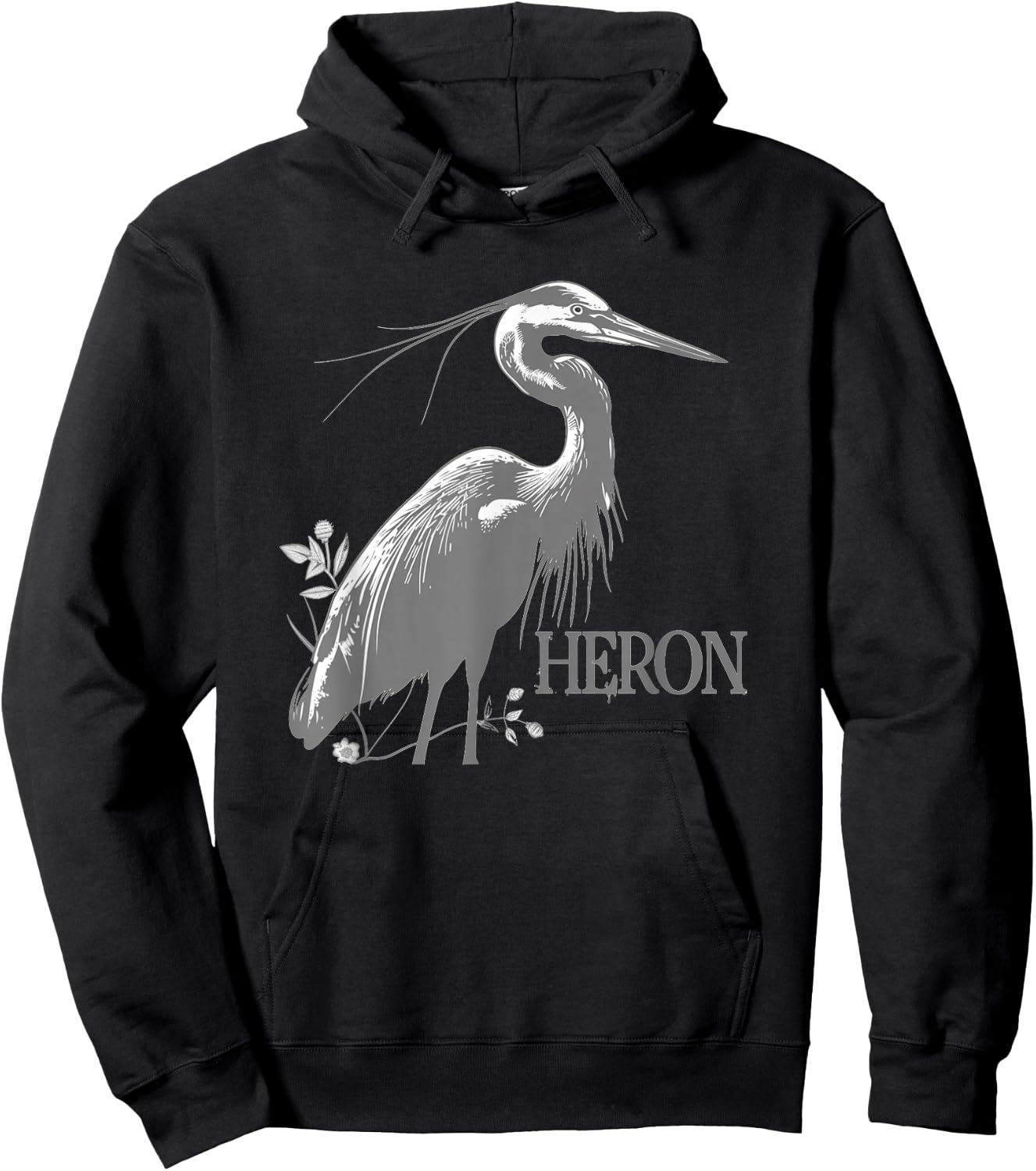 Awesome Heron Costume for Birds and Herons Lovers Hoodie - Hoodie | Black