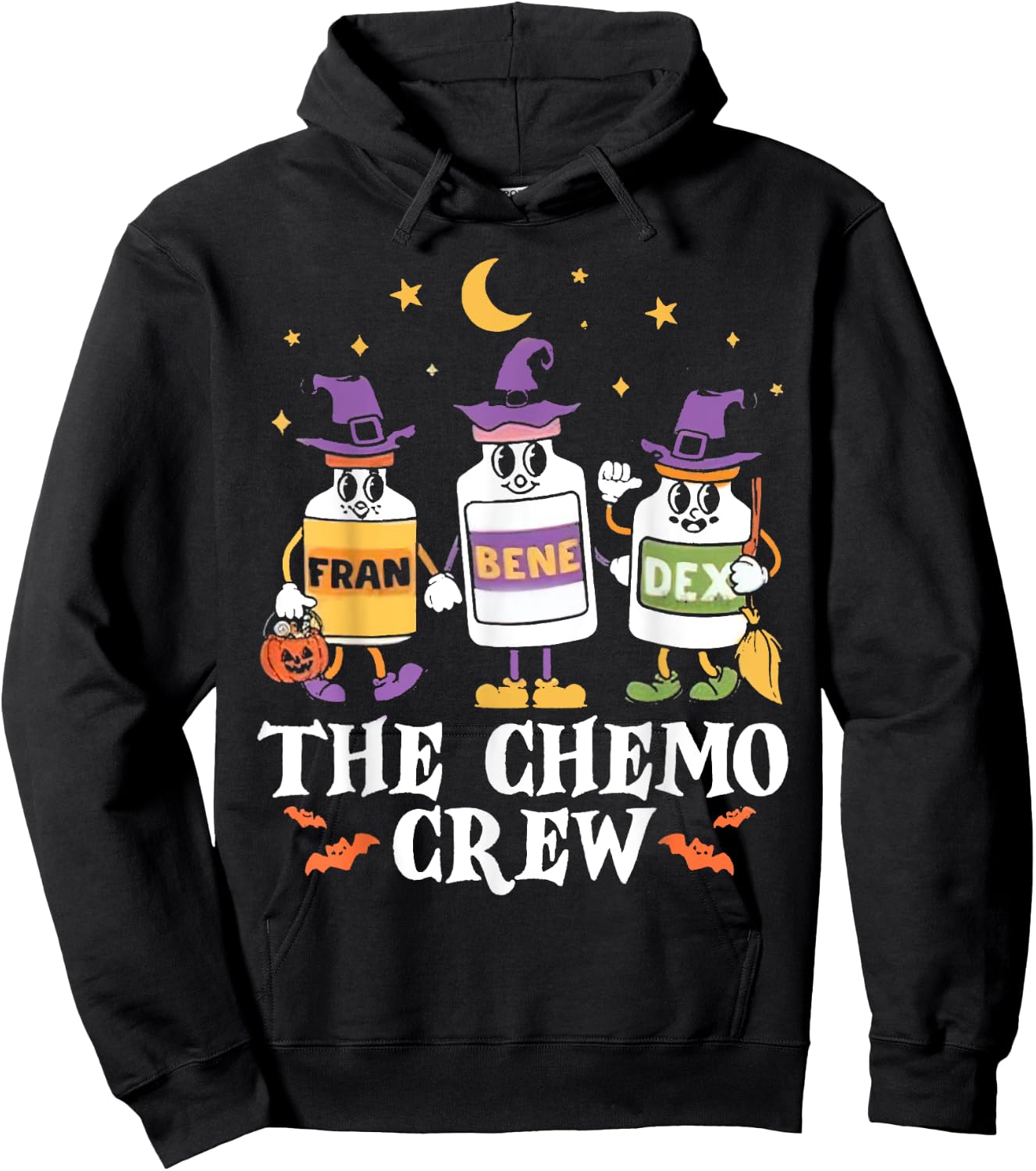 Oncology Nurse Halloween, Nurse Squad Chemo Spooky Nurse Icu Hoodie - Hoodie | Black