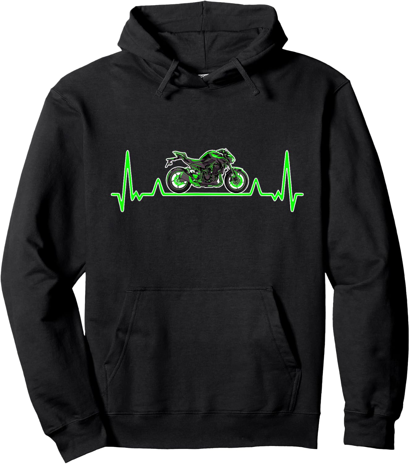 Z900 Motorcycle Heartbeat Pulse Motorcyclist Biker Hoodie - Hoodie | Black