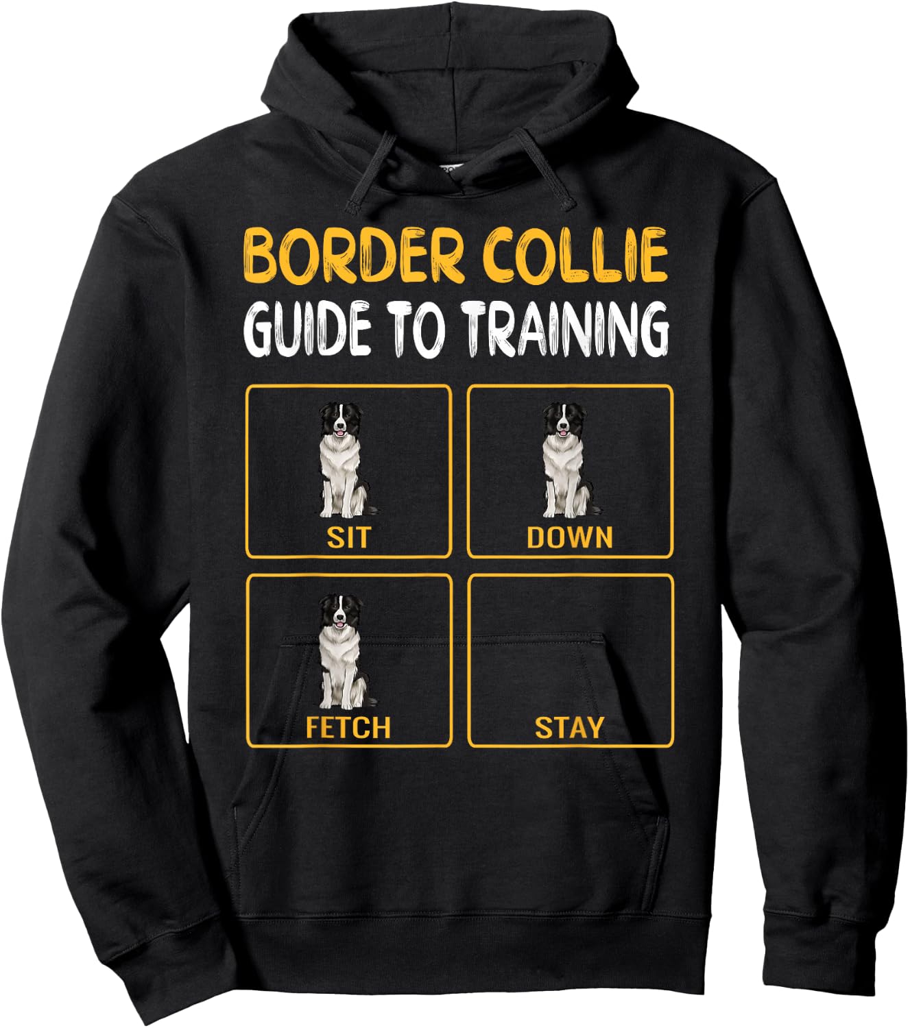 Funny Border Collie Guide to Training Dog Obedience Trainer Hoodie - Hoodie | Black