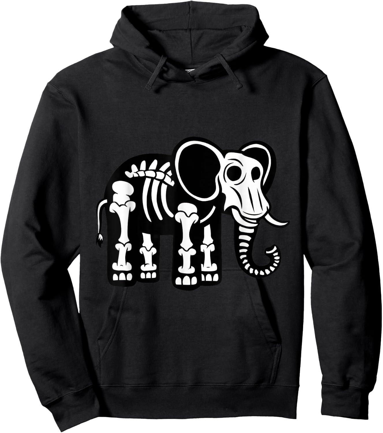 Cute Halloween Elephant Skeleton Animal Fossils Archeologist Hoodie - Hoodie | Black
