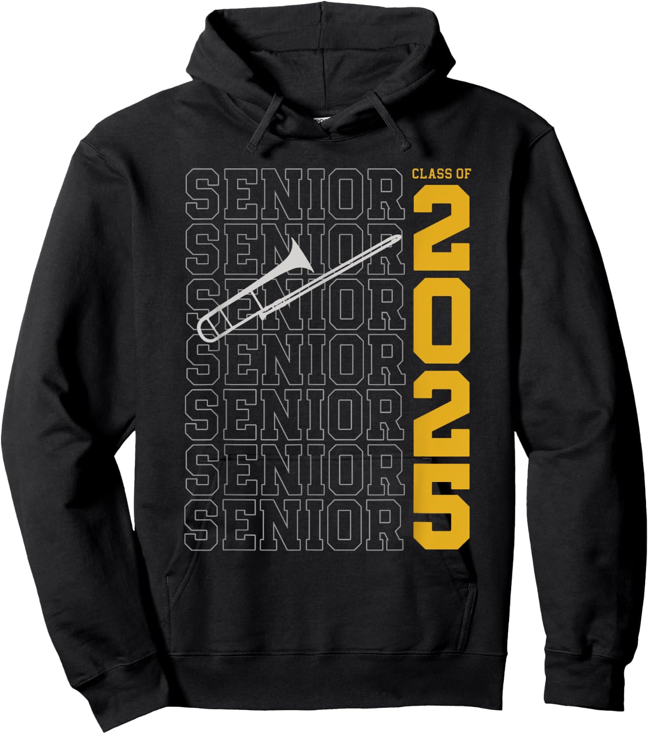 Class of 2025 Senior Trombone for Trombonist Hoodie - Hoodie | Black