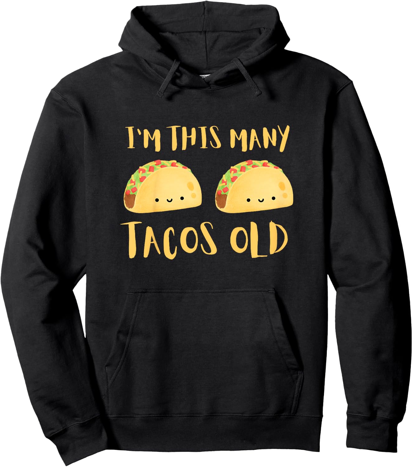 Kids I'm This Many Tacos Old - 2nd Birthday 2 Years Old Bday Hoodie - Hoodie | Black