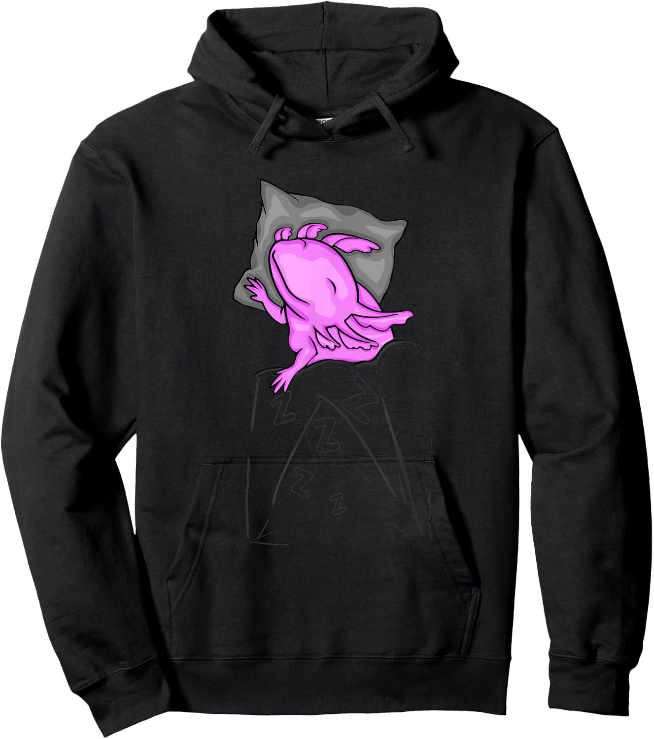 Cute Sleeping Axolotl Lover Kids Underwater Axolotl Hoodie - Hoodie | Black