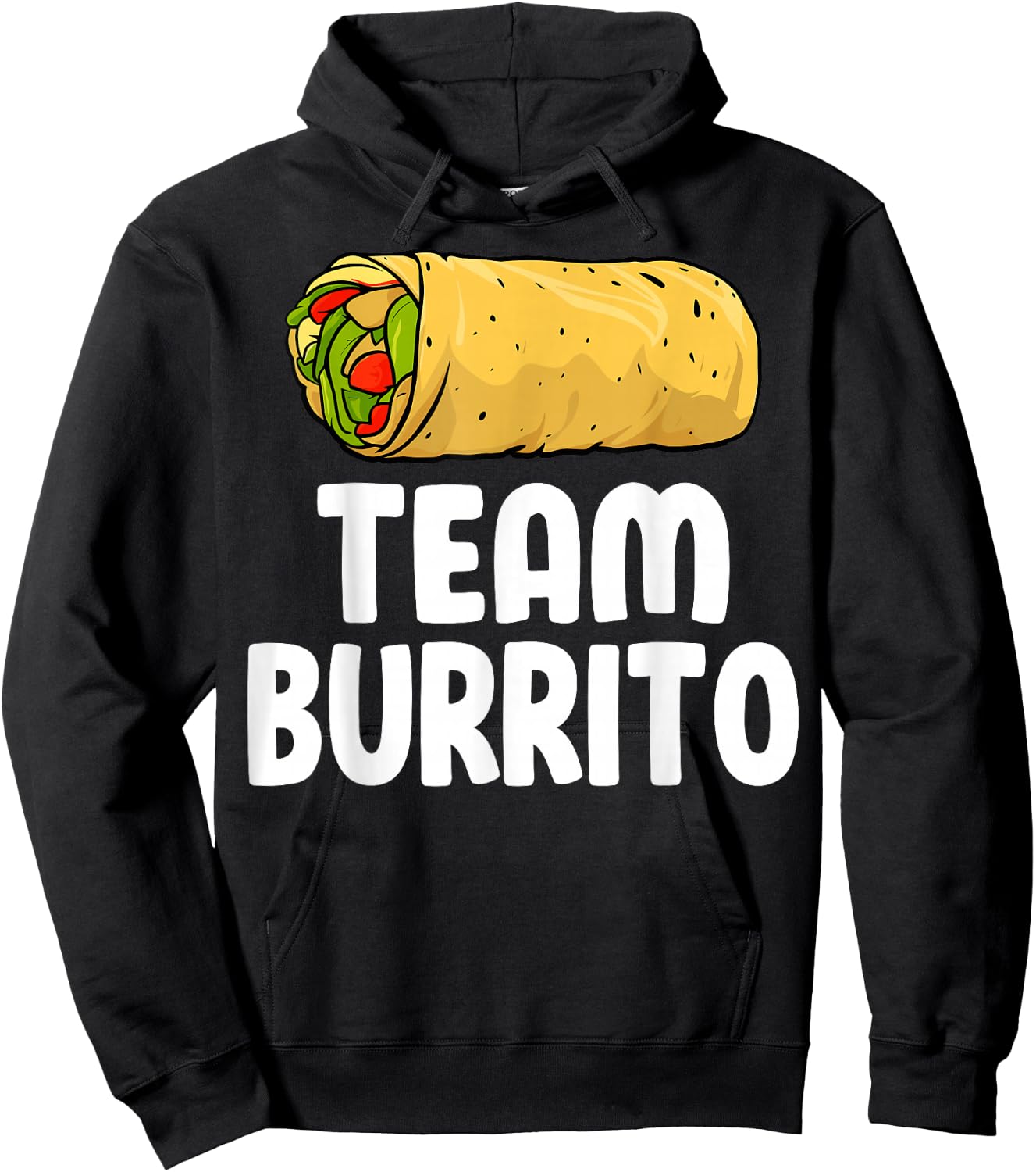 Team Burrito - Funny Mexican Food Burritos Lover Gifts Hoodie - Hoodie | Black