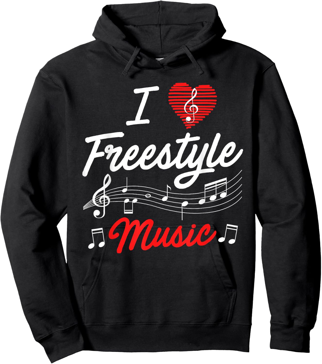 I love freestyle music Hoodie - Hoodie | Black