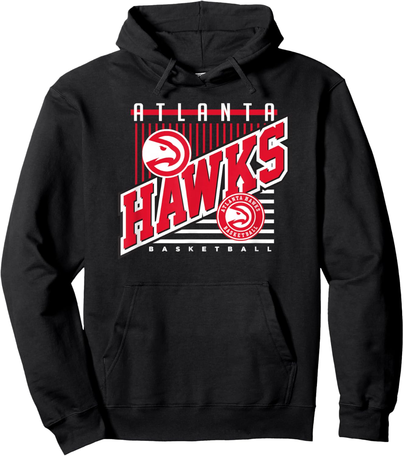 Atlanta Hawks NBA Rise Above - Men's Black Small Short Sleeve Classic Letter Print Hoodie - Hoodie | Black