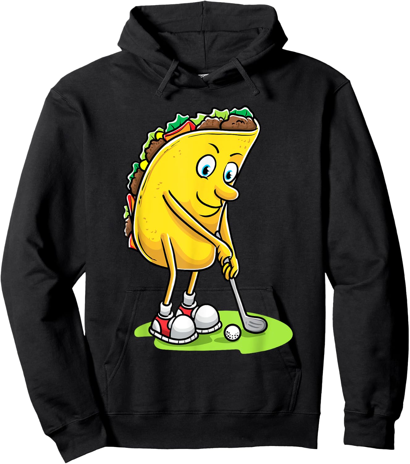 Taco With Golf Enthusiasts Men Golfers Hoodie - Hoodie | Black